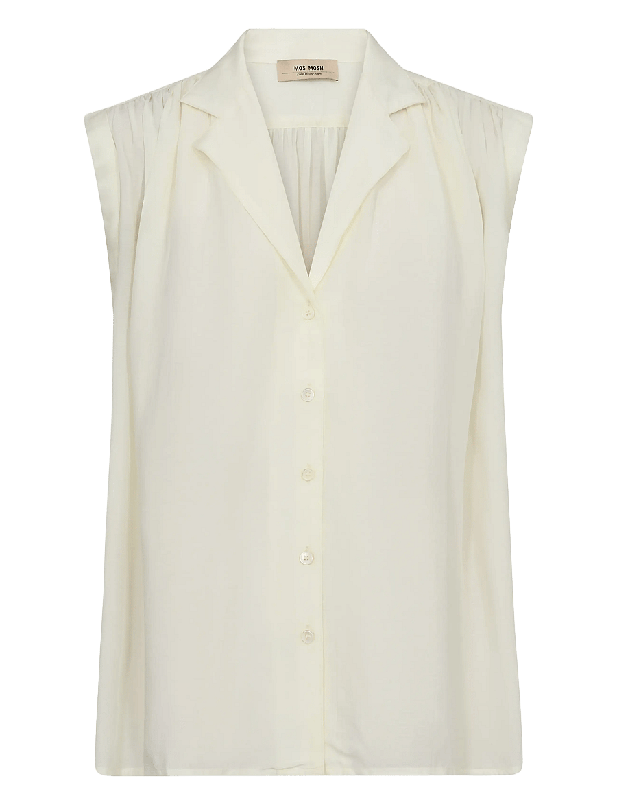 MOS MOSH - MMZuno SL Blouse - Ärmellose blusen - lemon icing - 0