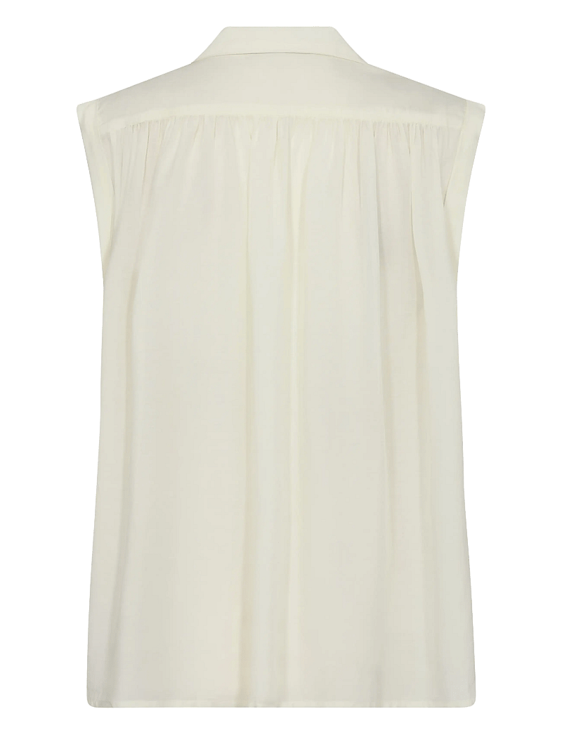 MOS MOSH - MMZuno SL Blouse - sleeveless blouses - lemon icing - 1