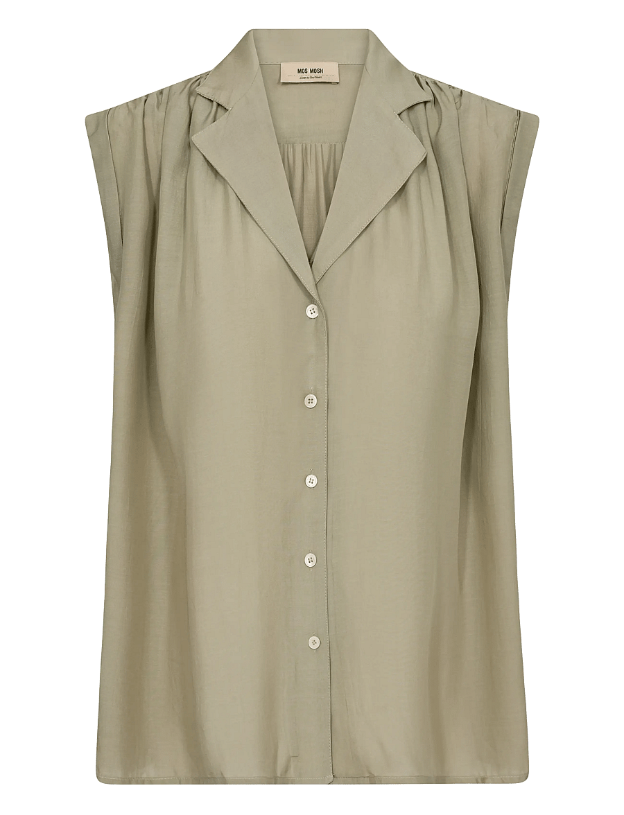 MOS MOSH - MMZuno SL Blouse - Ärmellose blusen - moss gray - 1