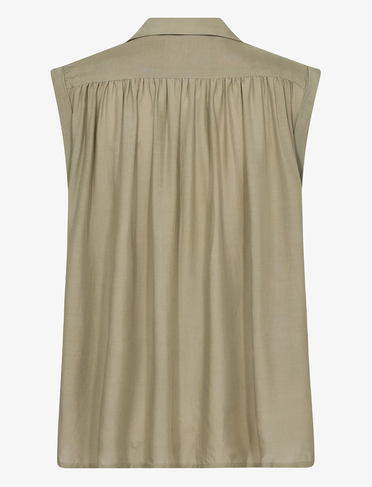 MOS MOSH - MMZuno SL Blouse - Ærmeløse bluser - moss gray - 2