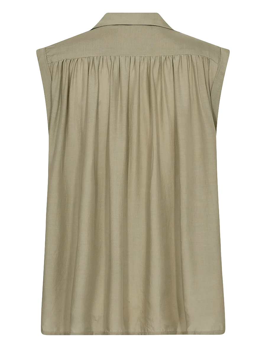 MOS MOSH - MMZuno SL Blouse - Ärmellose blusen - moss gray - 2