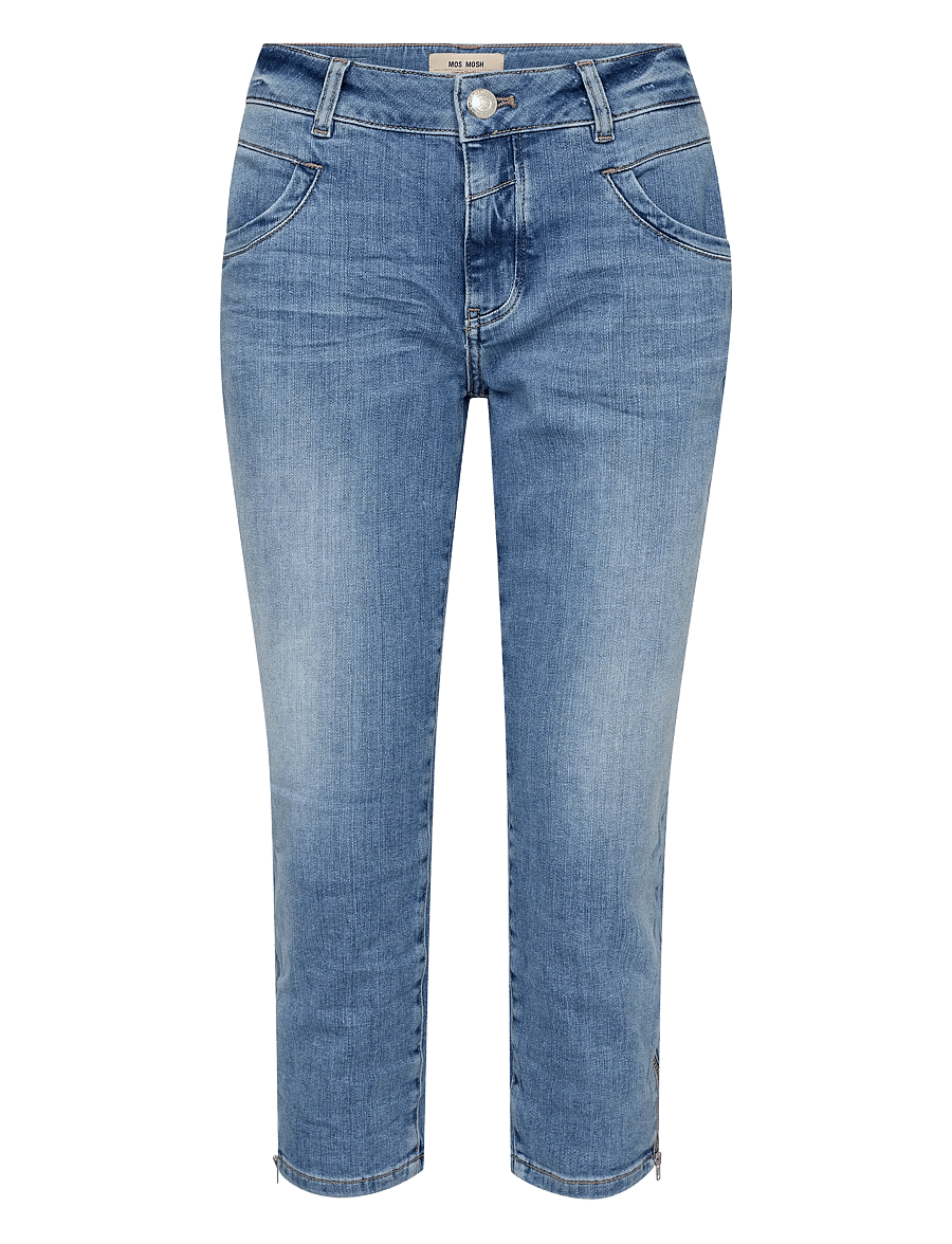MOS MOSH - MMNaomi Olympos Jeans - gerade jeans - mid blue - 0