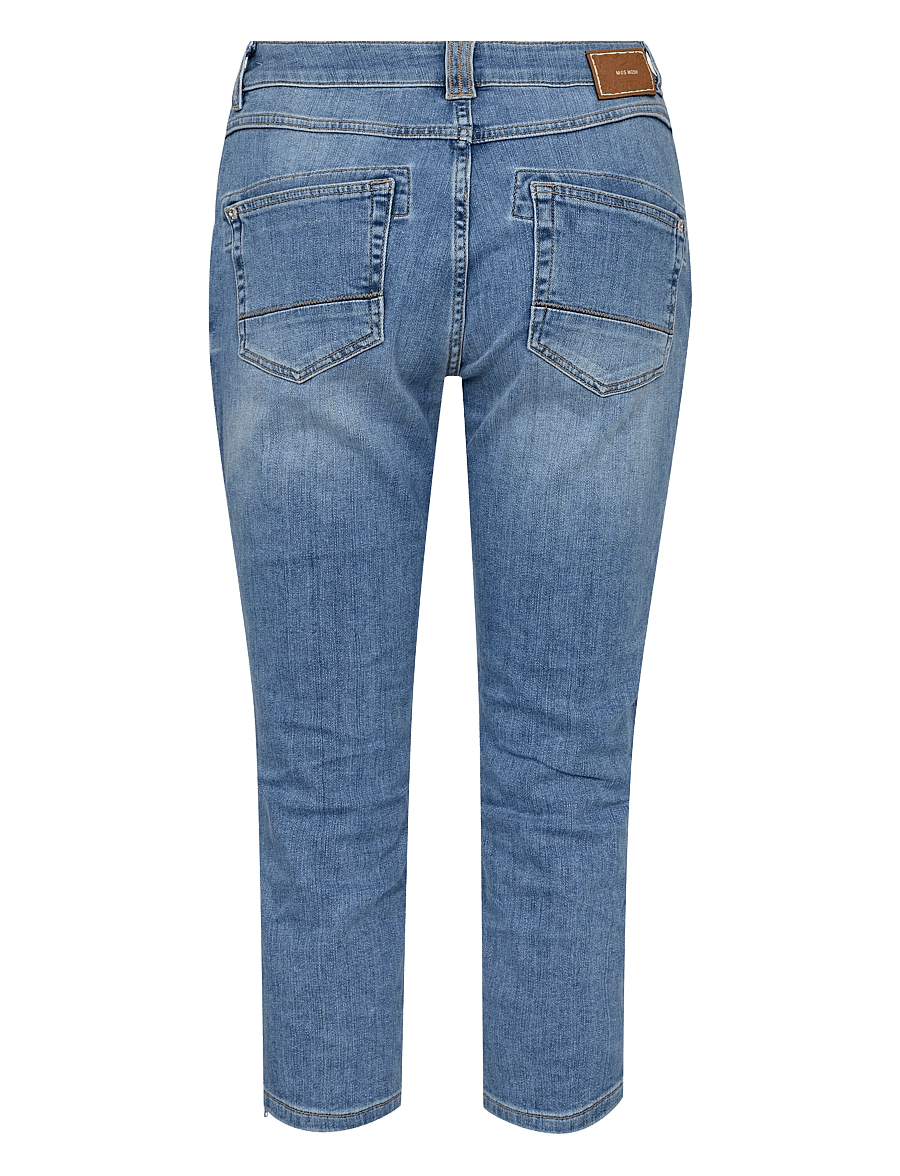 MOS MOSH - MMNaomi Olympos Jeans - gerade jeans - mid blue - 1