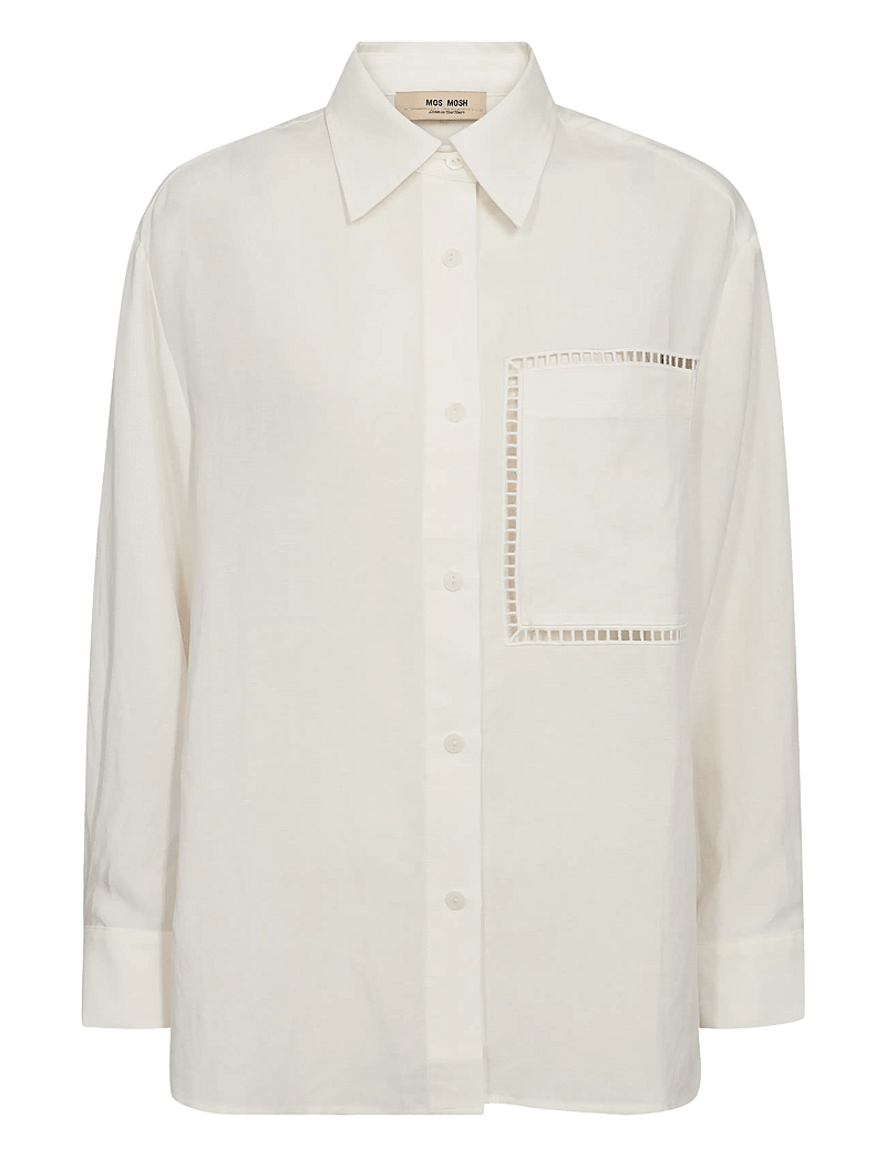 MOS MOSH - MMJova Alexis Shirt - pikkade varrukatega särgid - ecru - 0