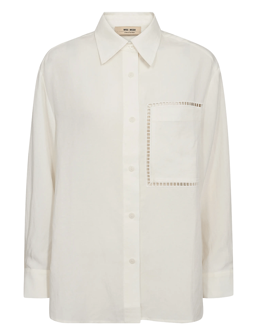 MOS MOSH - MMJova Alexis Shirt - langärmlige hemden - ecru - 0