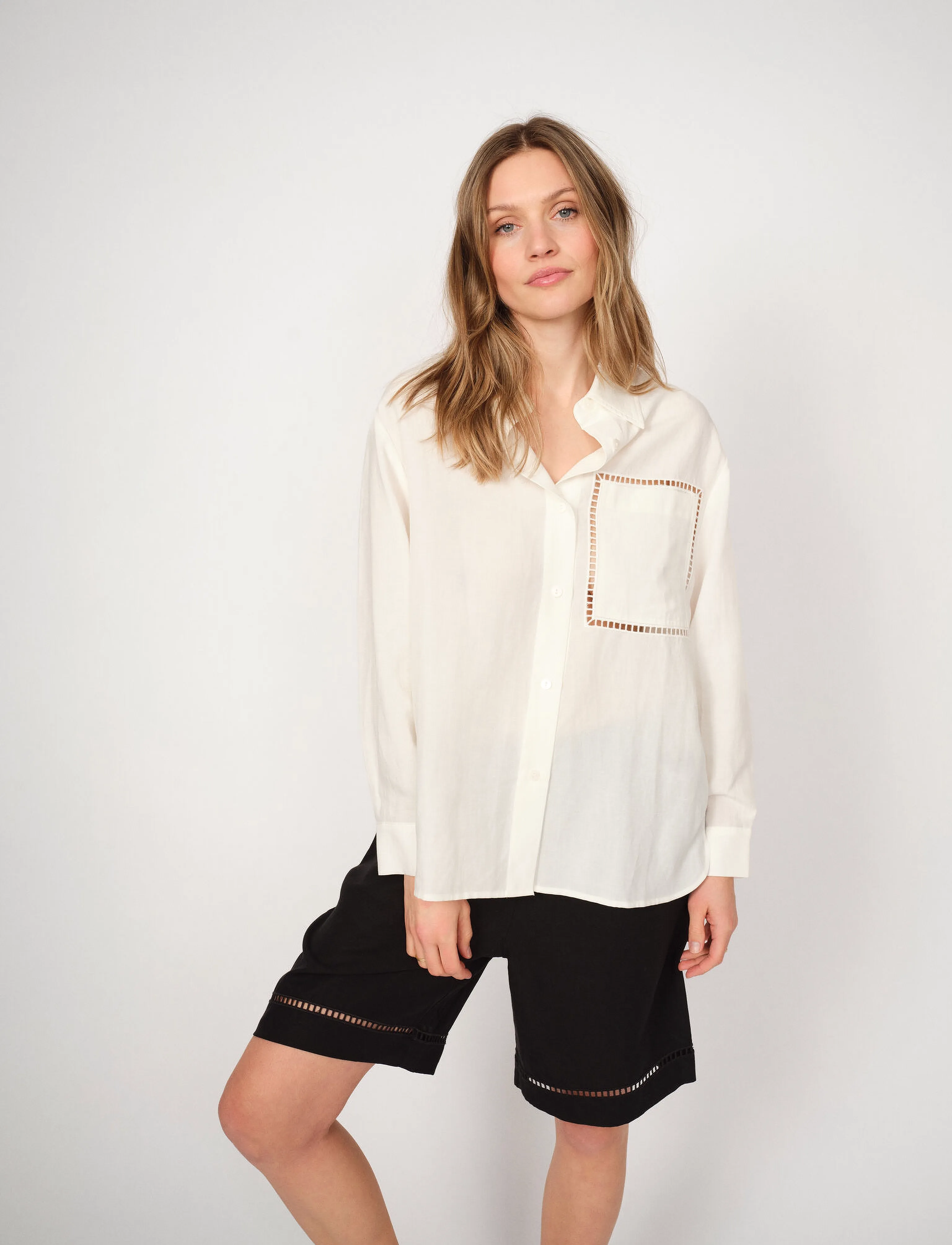 MOS MOSH - MMJova Alexis Shirt - langärmlige hemden - ecru - 2