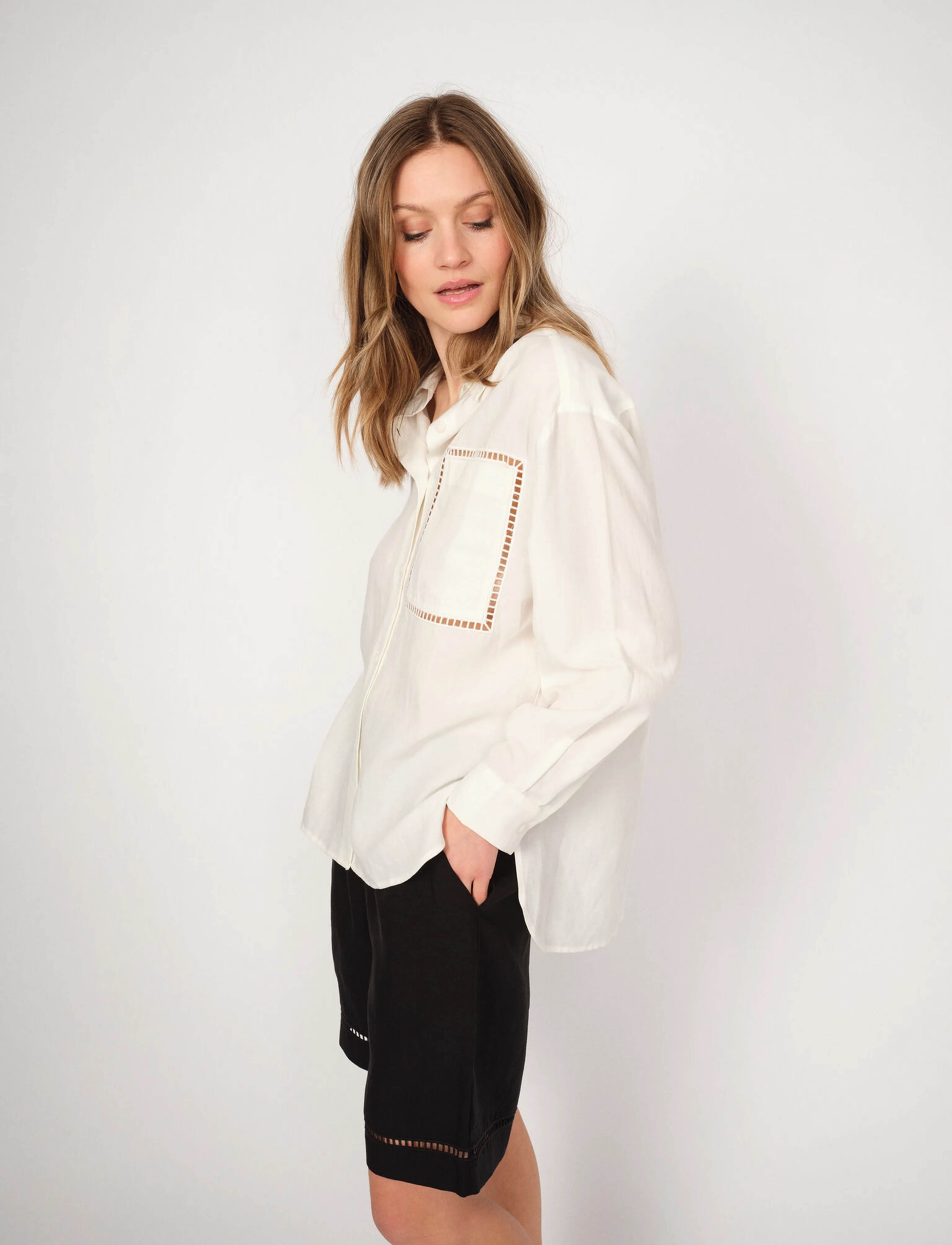 MOS MOSH - MMJova Alexis Shirt - långärmade skjortor - ecru - 3