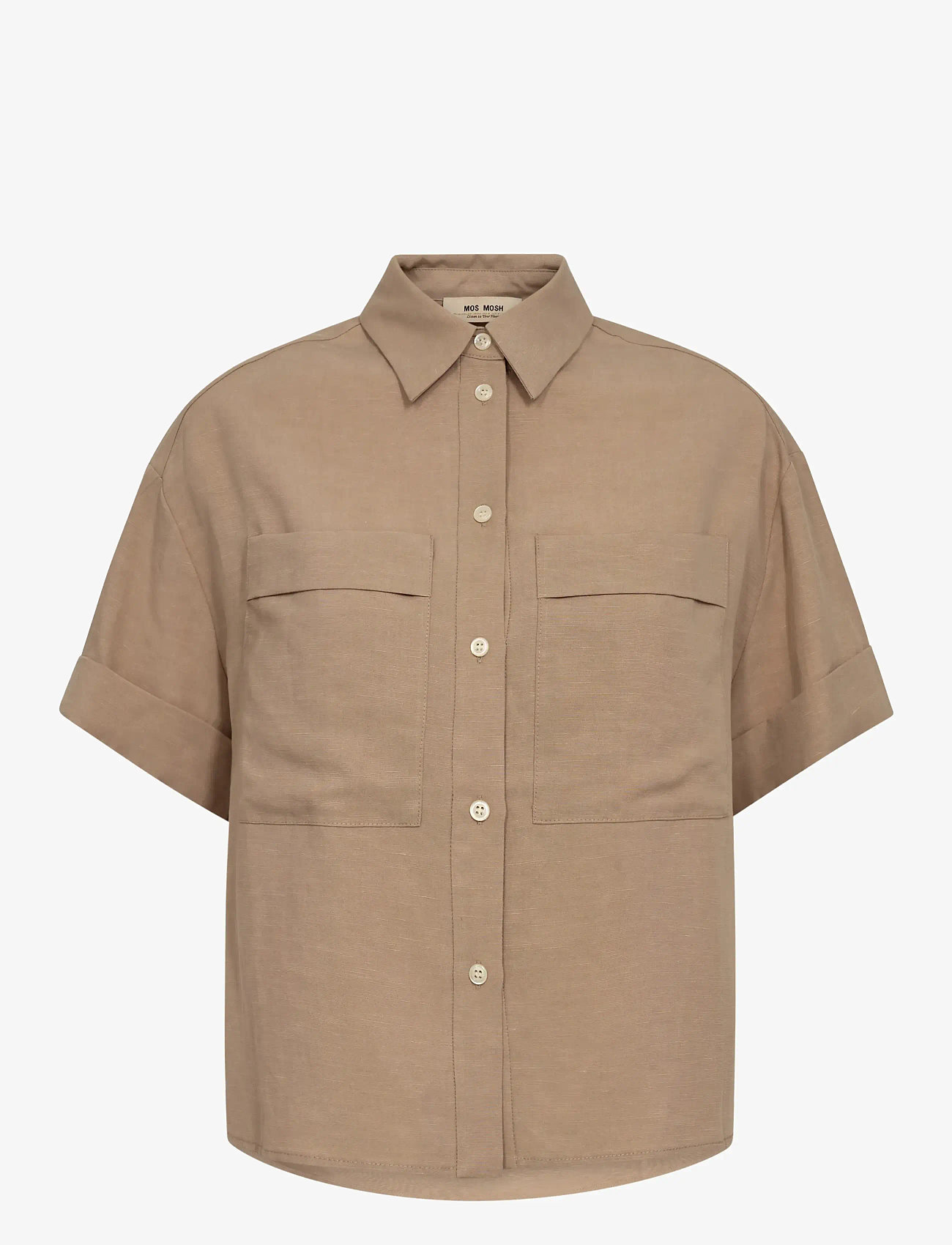 MOS MOSH - MMHavannah Alexis Shirt - short-sleeved shirts - savannah tan - 0