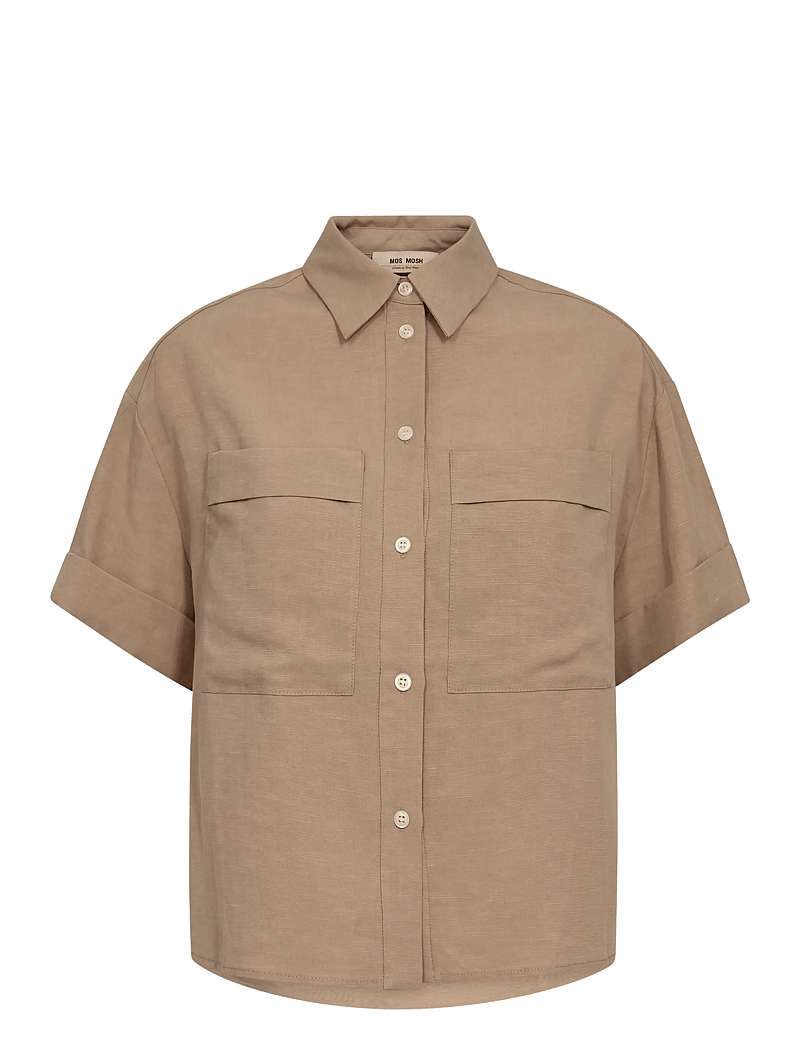 MOS MOSH - MMHavannah Alexis Shirt - kurzärmlige hemden - savannah tan - 0