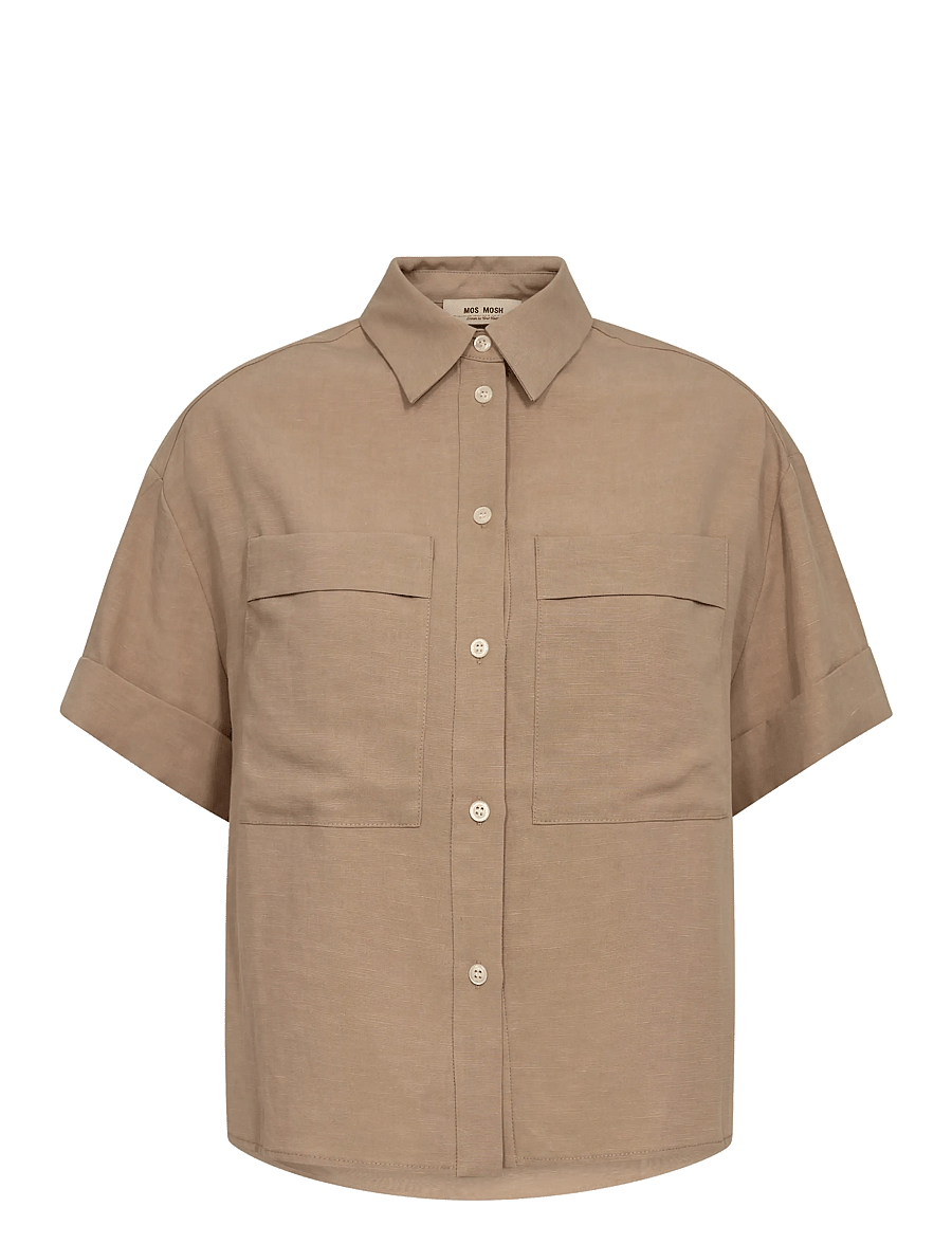 MOS MOSH - MMHavannah Alexis Shirt - lühikeste varrukatega särgid - savannah tan - 0