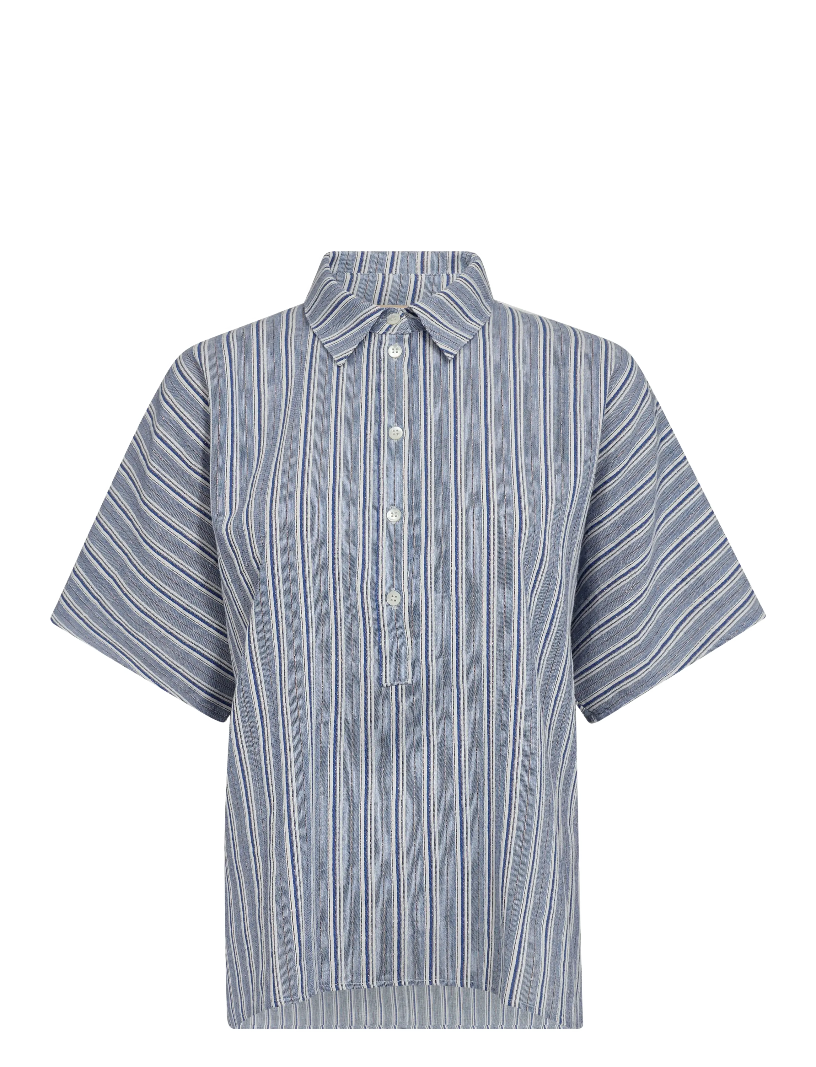 MOS MOSH MMLowana Friz Stripe Blouse - Bluser - REGATTA / multi