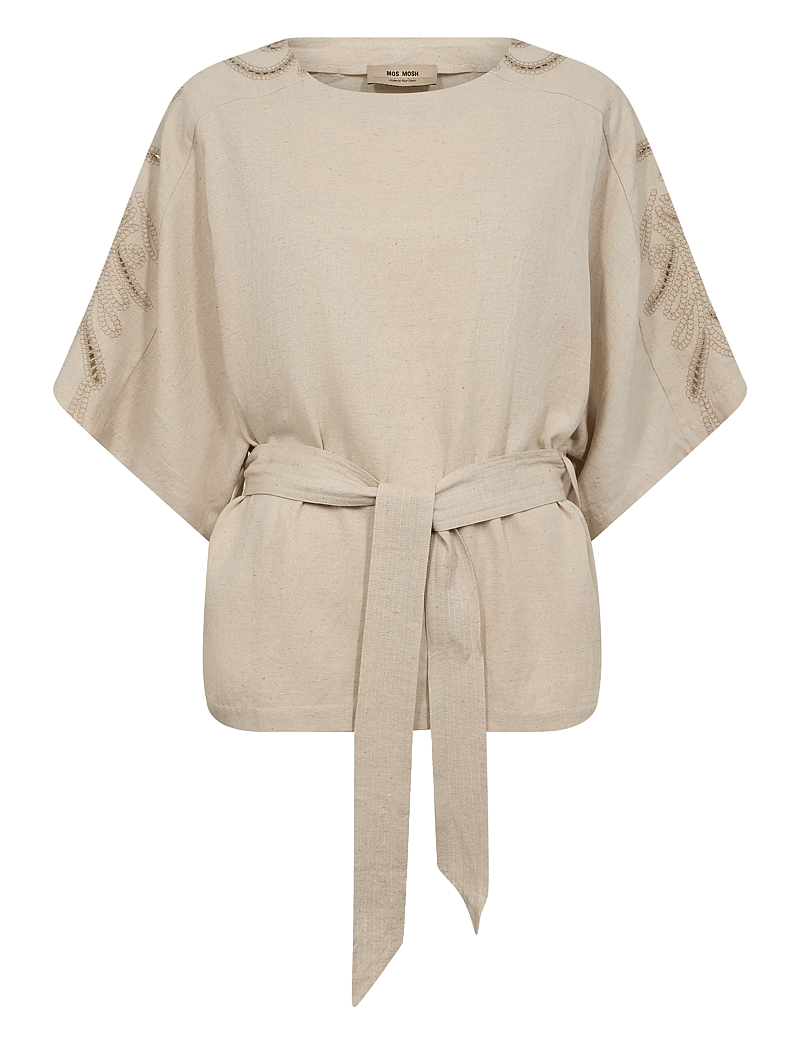 MOS MOSH - MMRikas Sobia Blouse - kortærmede bluser - clay - 1