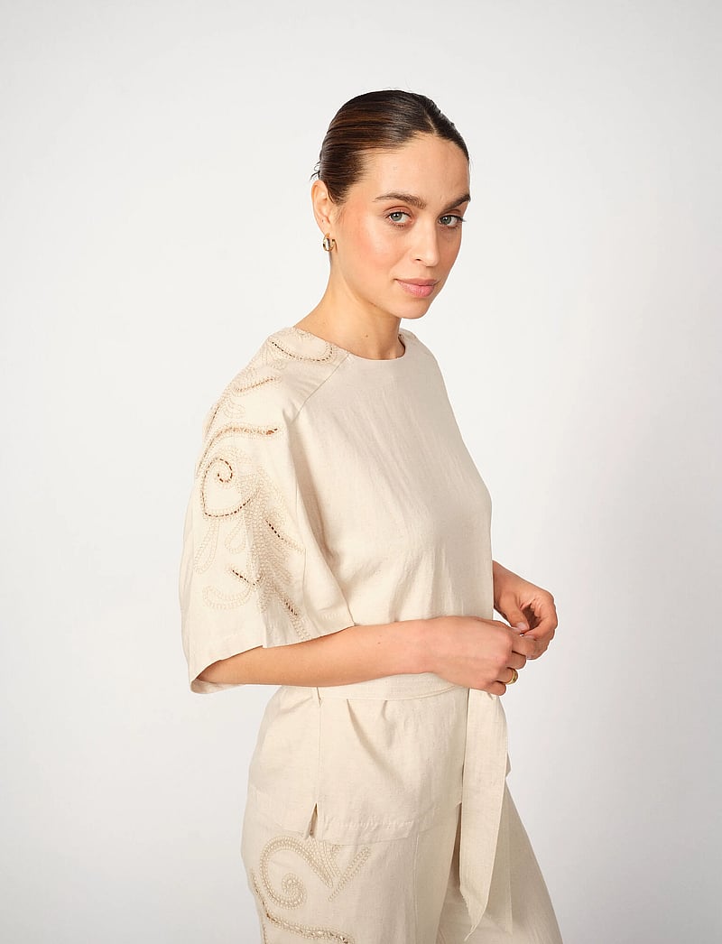 MOS MOSH - MMRikas Sobia Blouse - kortærmede bluser - clay - 3