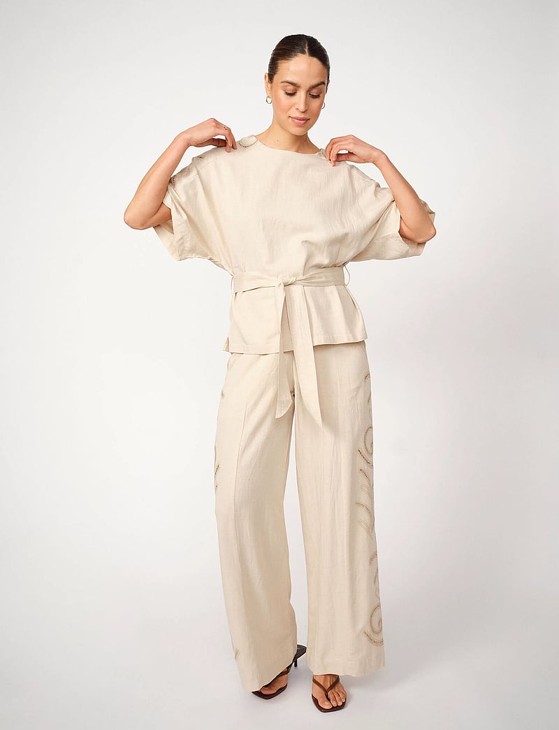 MOS MOSH - MMRikas Sobia Blouse - kortærmede bluser - clay - 4