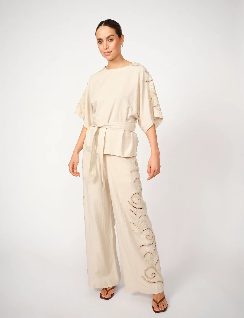 MOS MOSH - MMSeecee Sobia Pant - laia säärega püksid - clay - 0