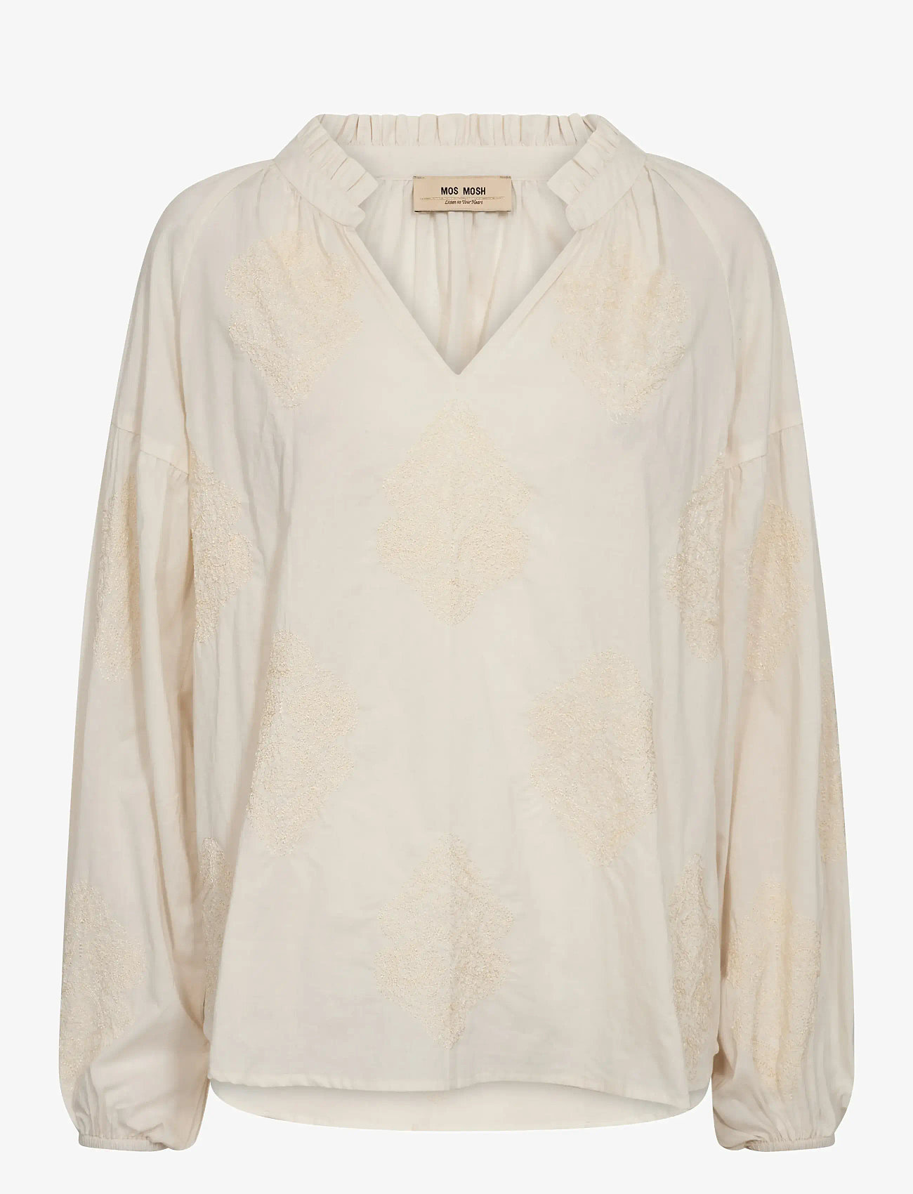 MOS MOSH - MMAshi Voila Blouse - langærmede bluser - ecru - 0