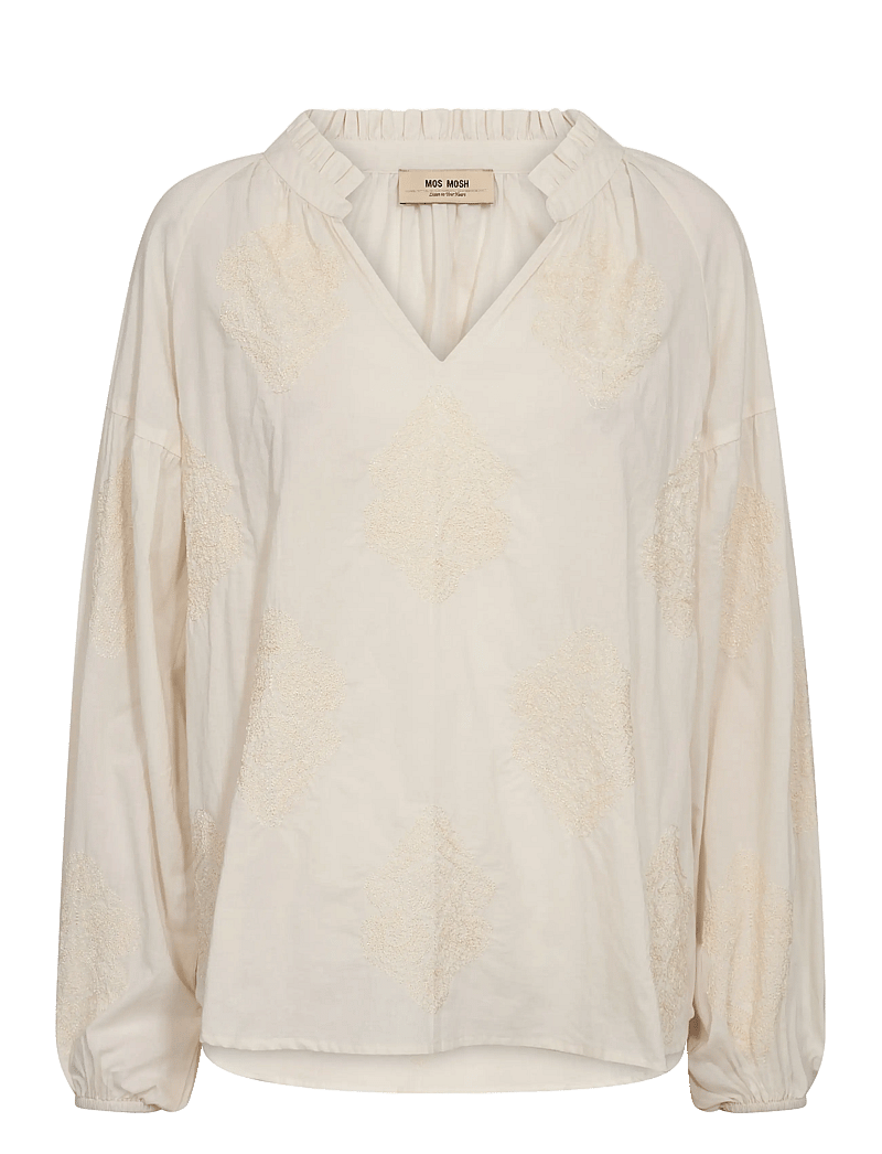 MOS MOSH - MMAshi Voila Blouse - langærmede bluser - ecru - 0