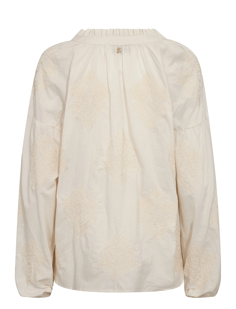 MOS MOSH - MMAshi Voila Blouse - langärmlige blusen - ecru - 1