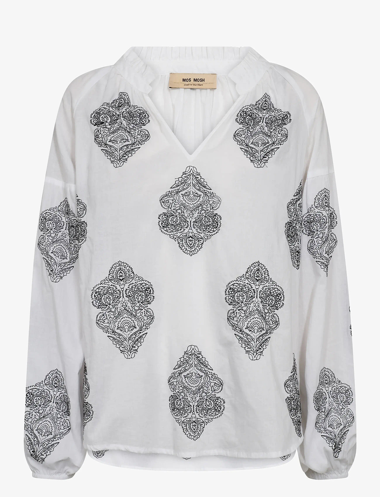 MOS MOSH - MMAshi Voila Blouse - långärmade blusar - white - 0