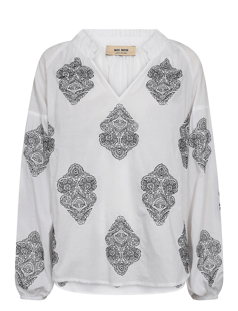 MOS MOSH - MMAshi Voila Blouse - langärmlige blusen - white - 0