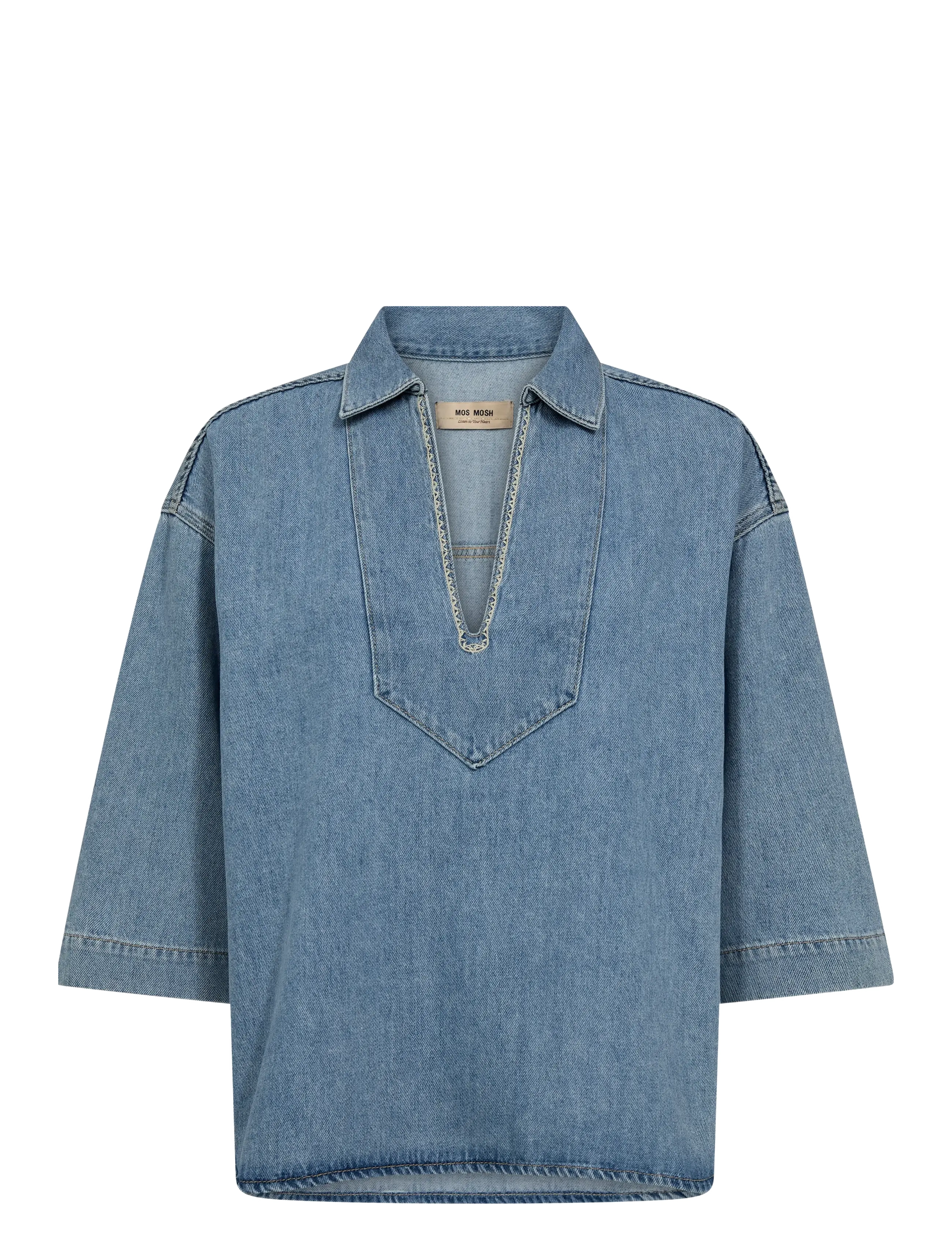 MOS MOSH Mmmerla Deco Shirt Blau - S - Damen