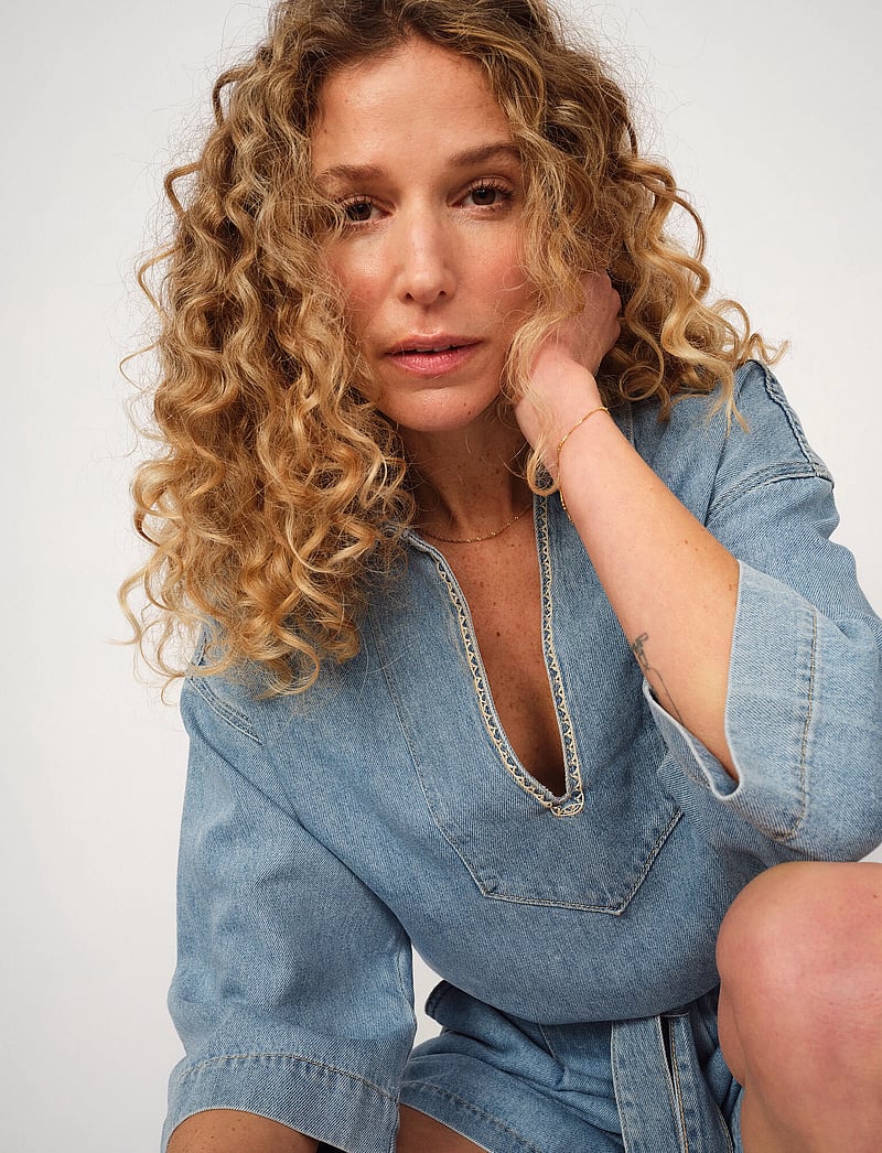 MOS MOSH - MMMerla Deco Shirt - jeanshemden - light blue - 3