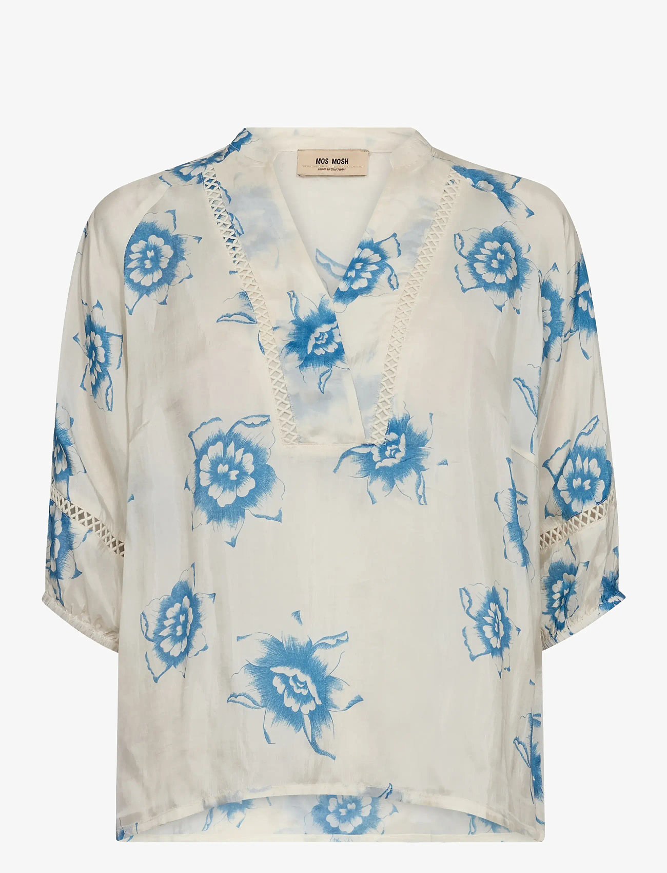 MOS MOSH - MMAleyna Floralisal Blouse - palaidinės trumpomis rankovėmis - regatta - 0