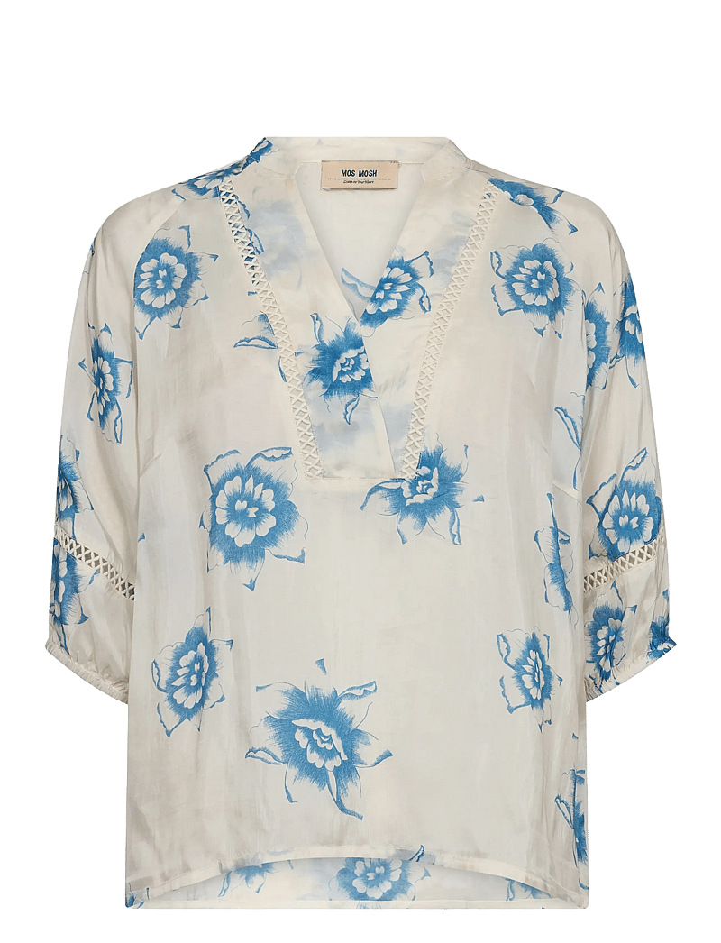 MOS MOSH - MMAleyna Floralisal Blouse - palaidinės trumpomis rankovėmis - regatta - 0
