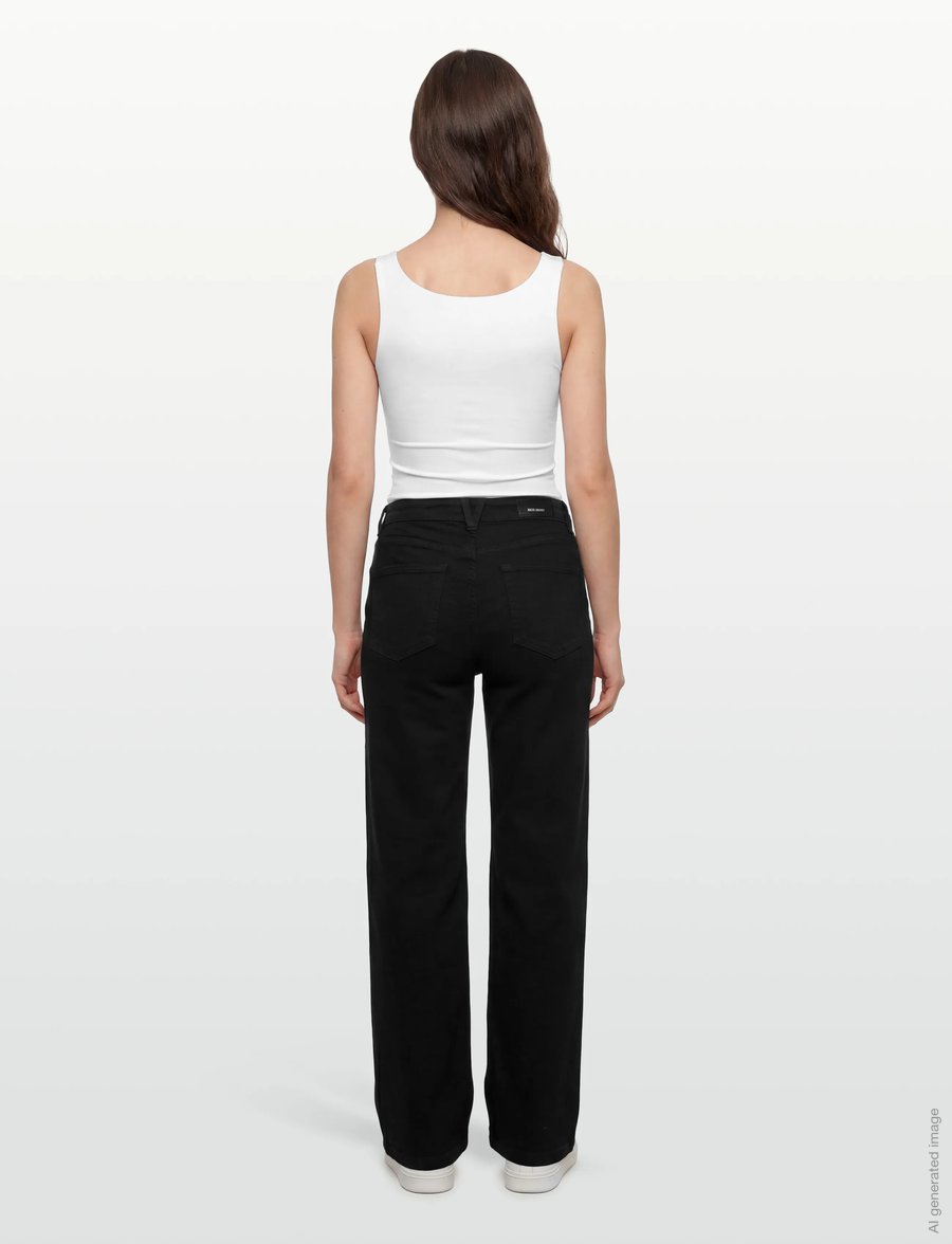 MOS MOSH - MMColette Deluxe Jeans - leveälahkeiset farkut - black - 4