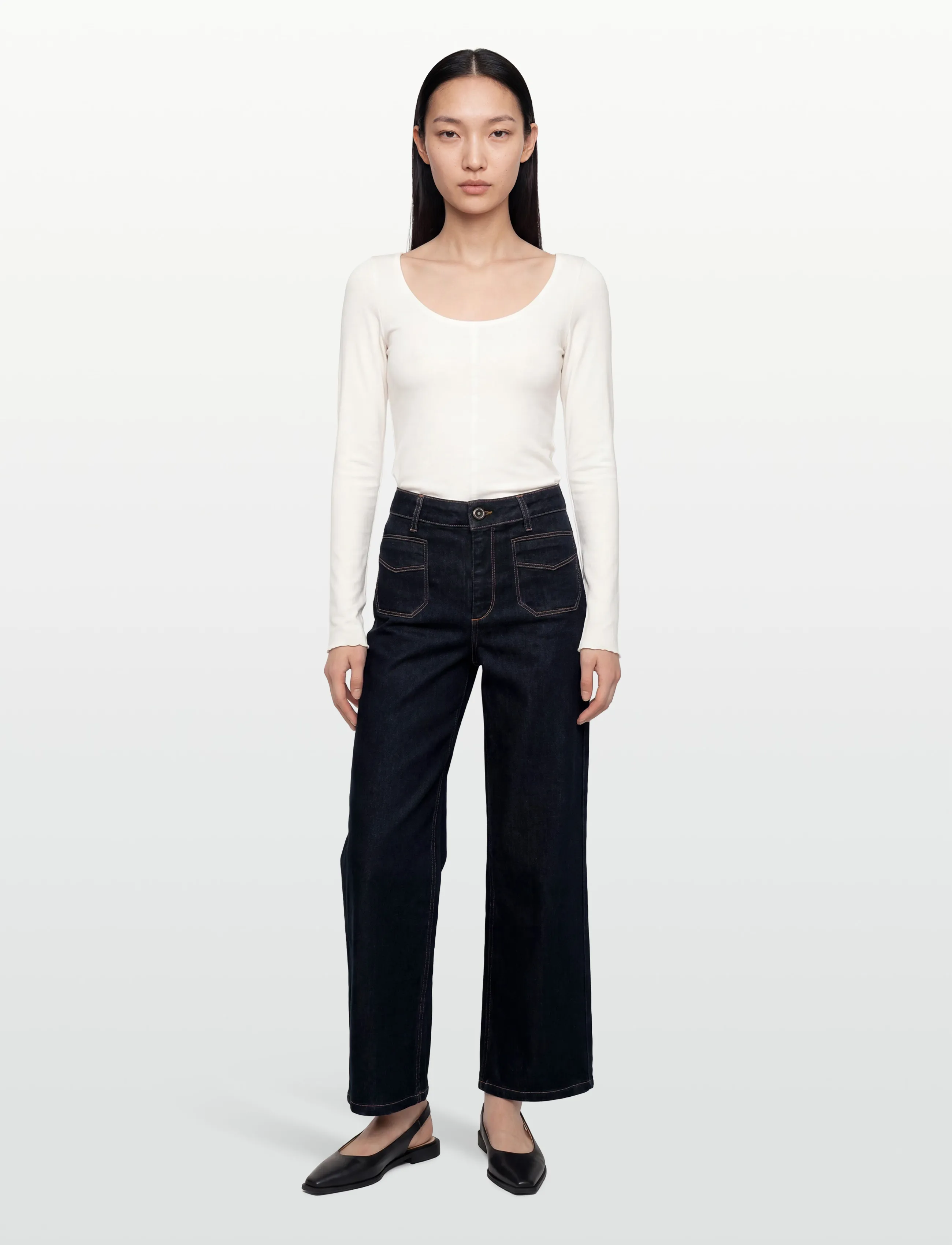 MOS MOSH - MMColette Deluxe Jeans - džinsi ar platām starām - dark blue - 1