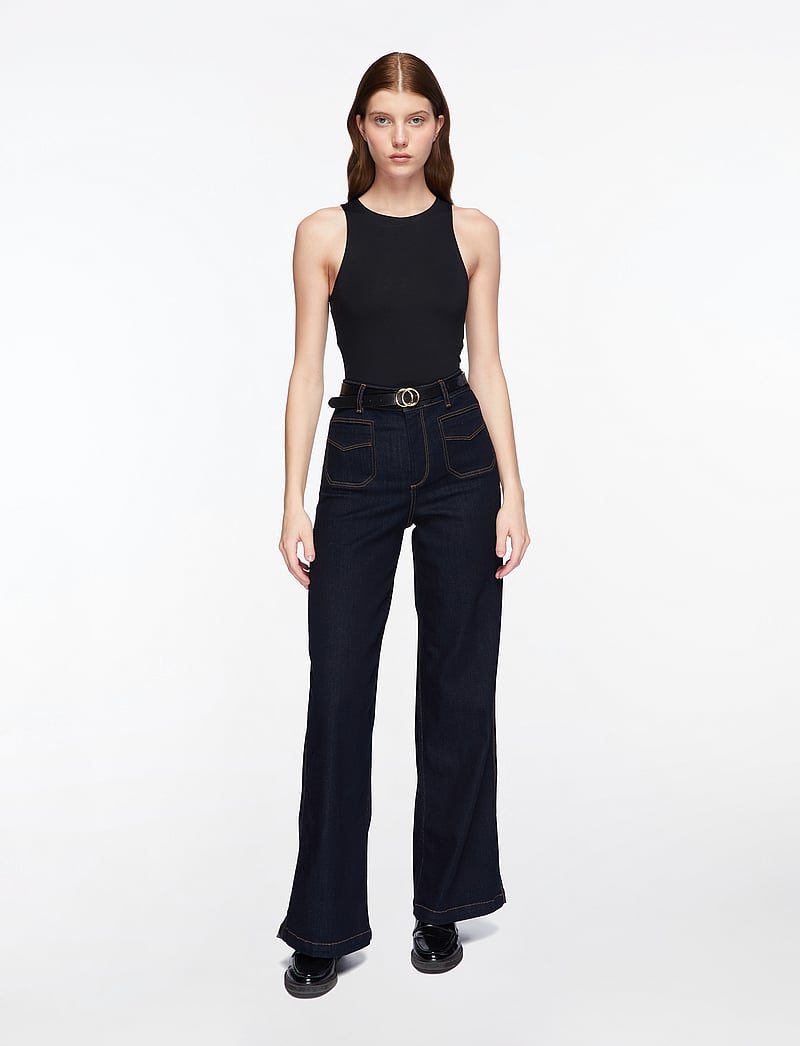 MOS MOSH - MMColette Deluxe Jeans - brede jeans - dark blue - 2