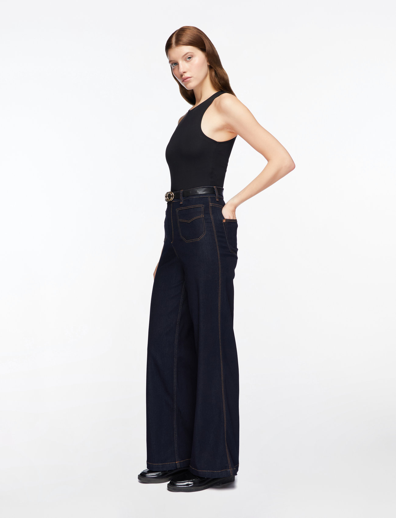 MOS MOSH - MMColette Deluxe Jeans - brede jeans - dark blue - 3