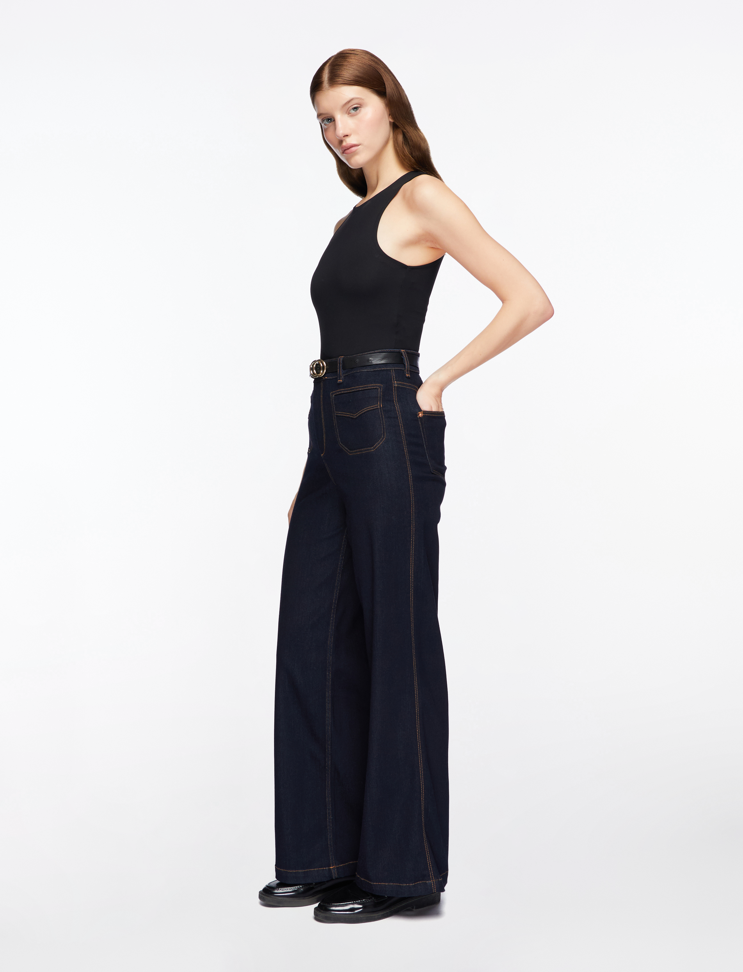 MOS MOSH - MMColette Deluxe Jeans - džinsi ar platām starām - dark blue - 3