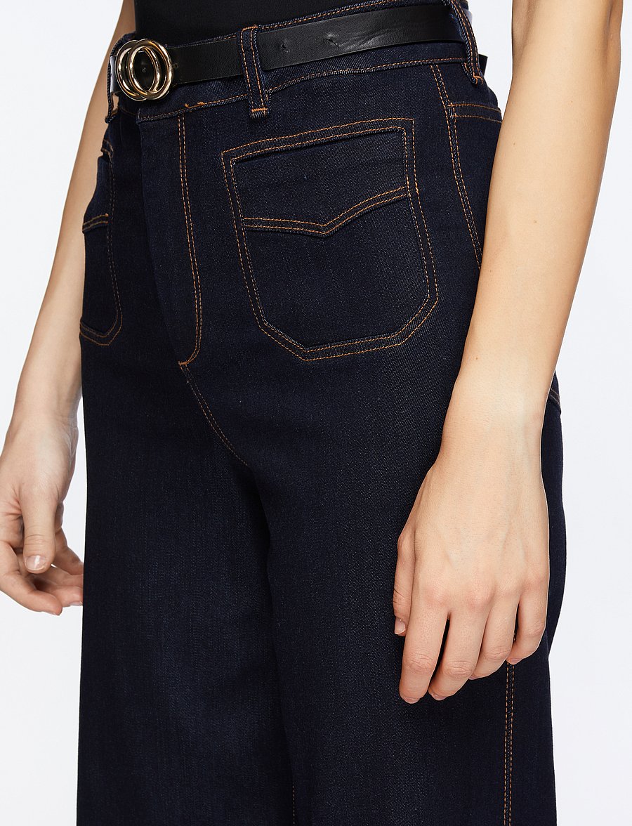 MOS MOSH - MMColette Deluxe Jeans - džinsi ar platām starām - dark blue - 5