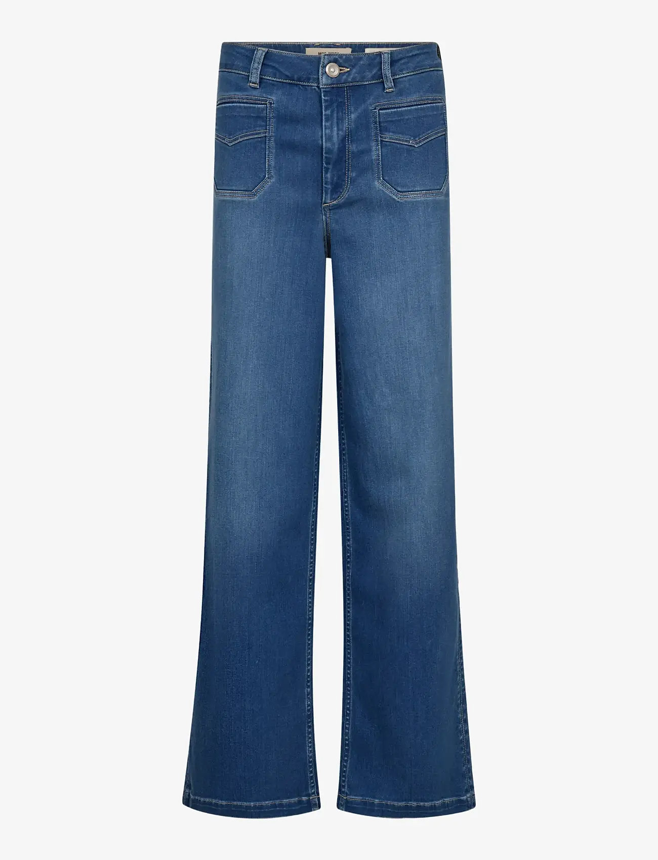 MOS MOSH - MMColette Deluxe Jeans - hosen mit weitem bein - mid blue - 0