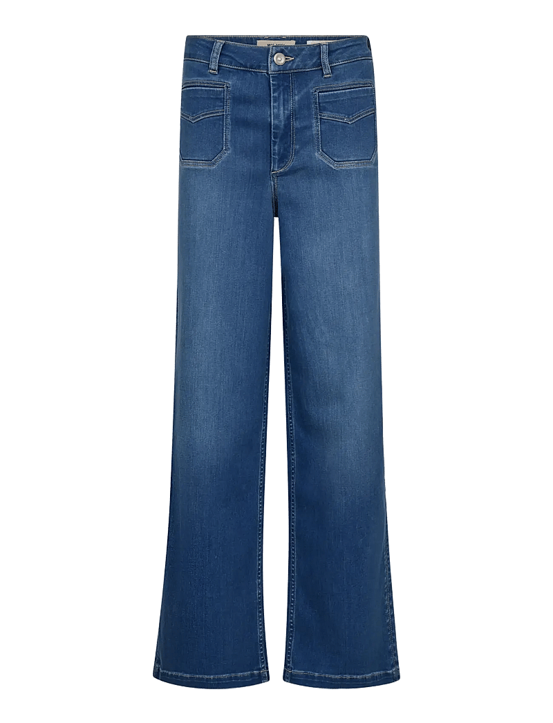 MOS MOSH - MMColette Deluxe Jeans - hosen mit weitem bein - mid blue - 0
