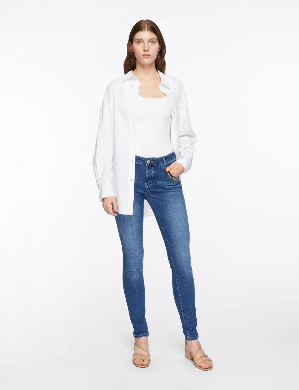 MOS MOSH - MMNaomi Ricamo Jeans - slim jeans - mid blue - 2