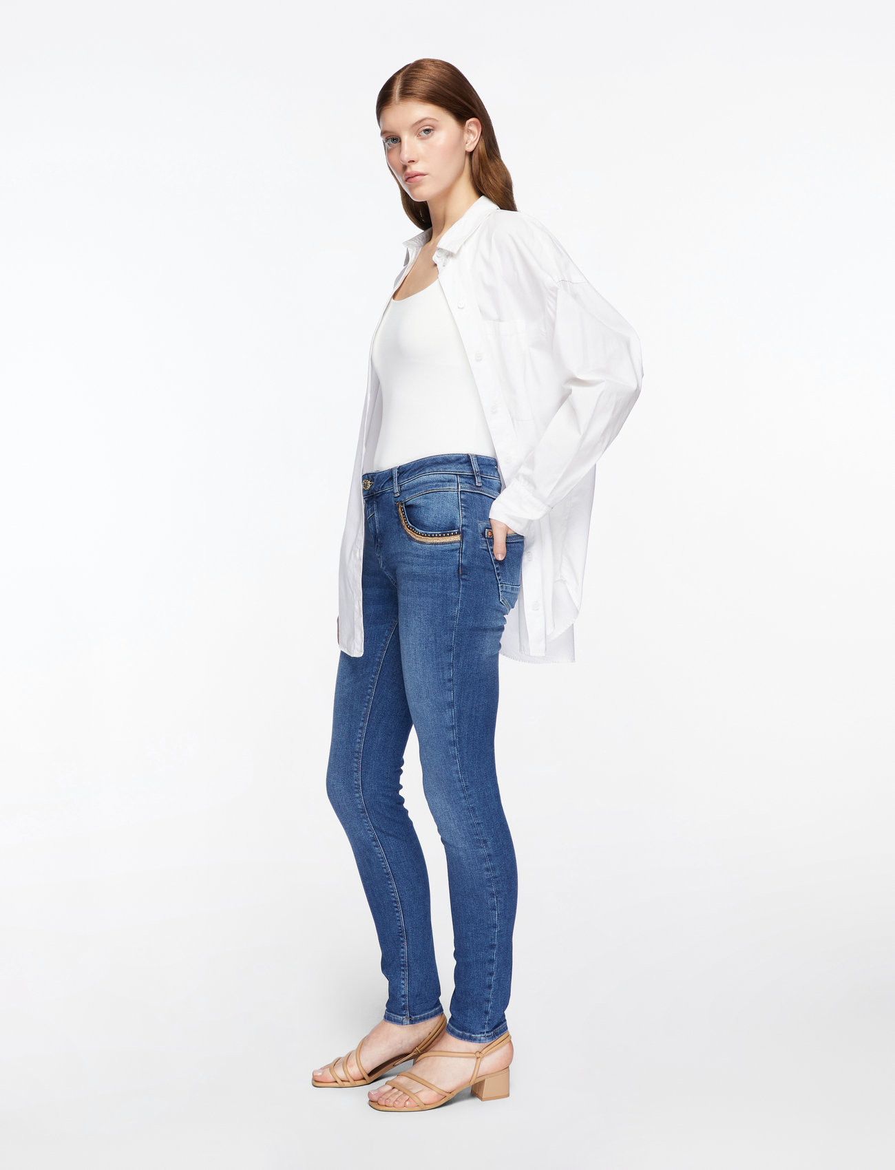MOS MOSH - MMNaomi Ricamo Jeans - mid blue - 3