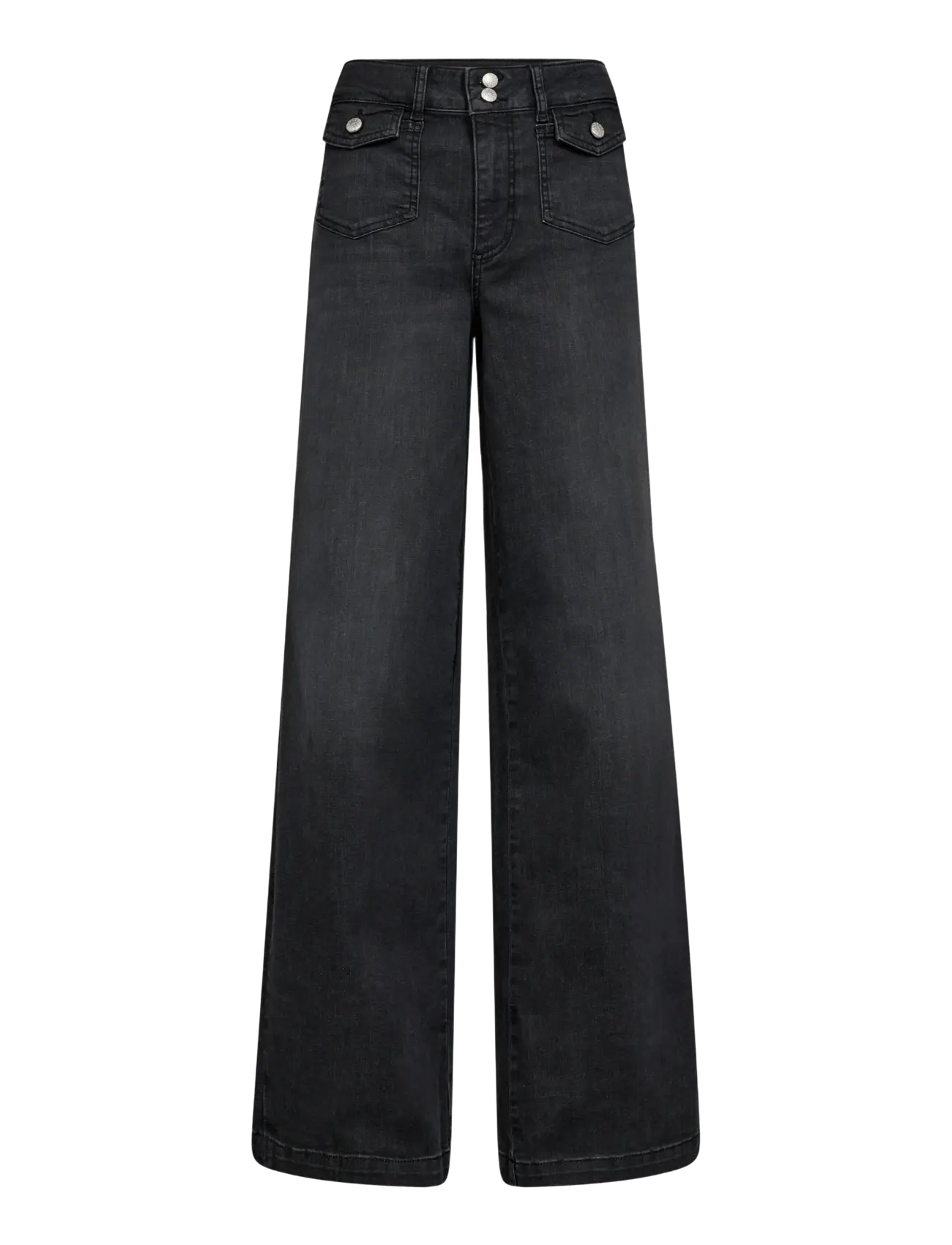 MOS MOSH Mmcolette Grendel Jeans, 31 Long, Schwarz - Wide, Frauen