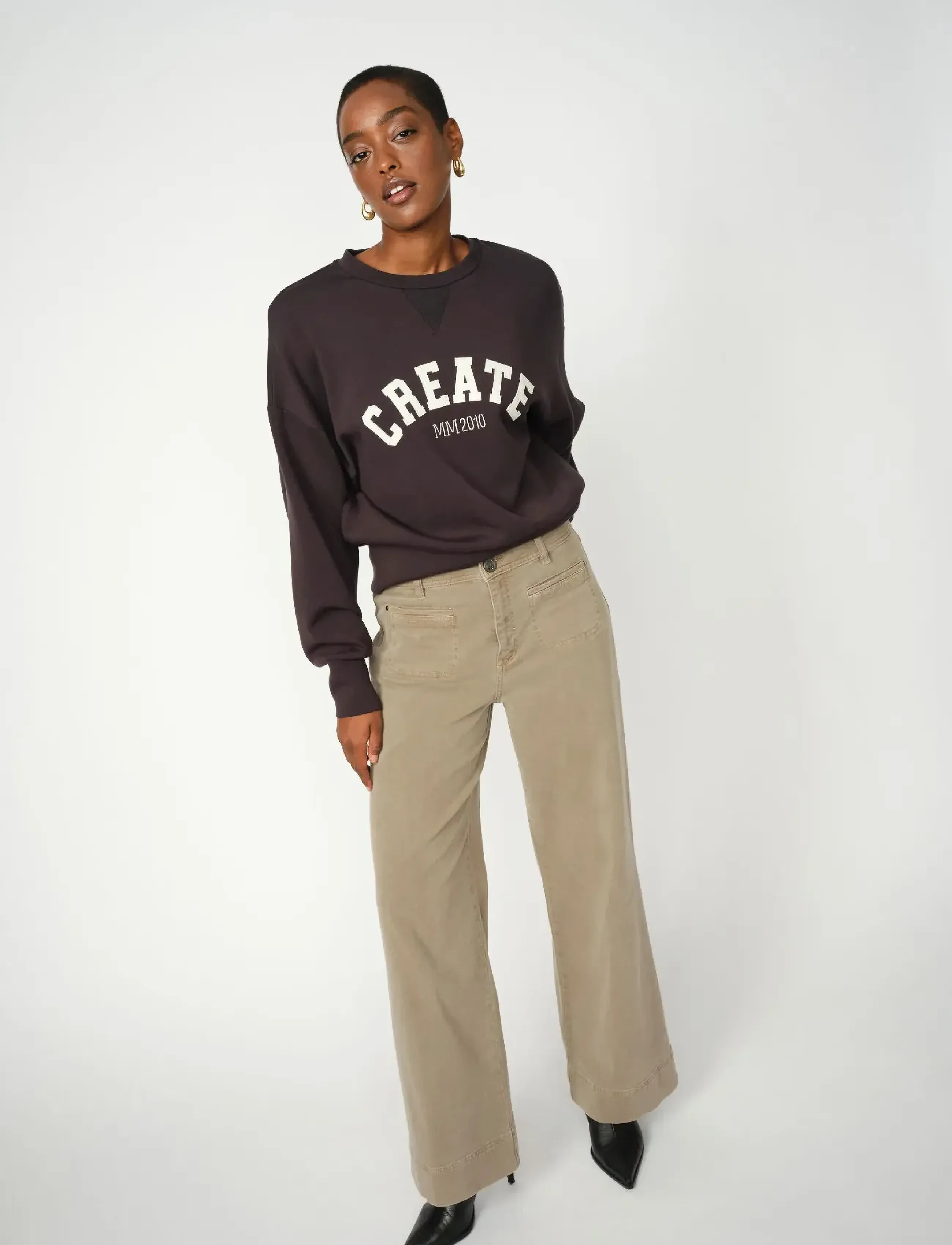 MOS MOSH Mmsoey Iglesia Pant, 24 Regular, Brown, Jeans > Vidde, Dame