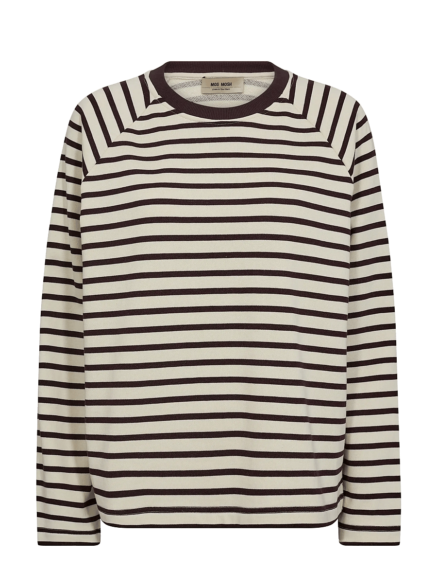 MOS MOSH - MMLidy O-LS Sweatshirt - långärmade toppar - fudge - 0