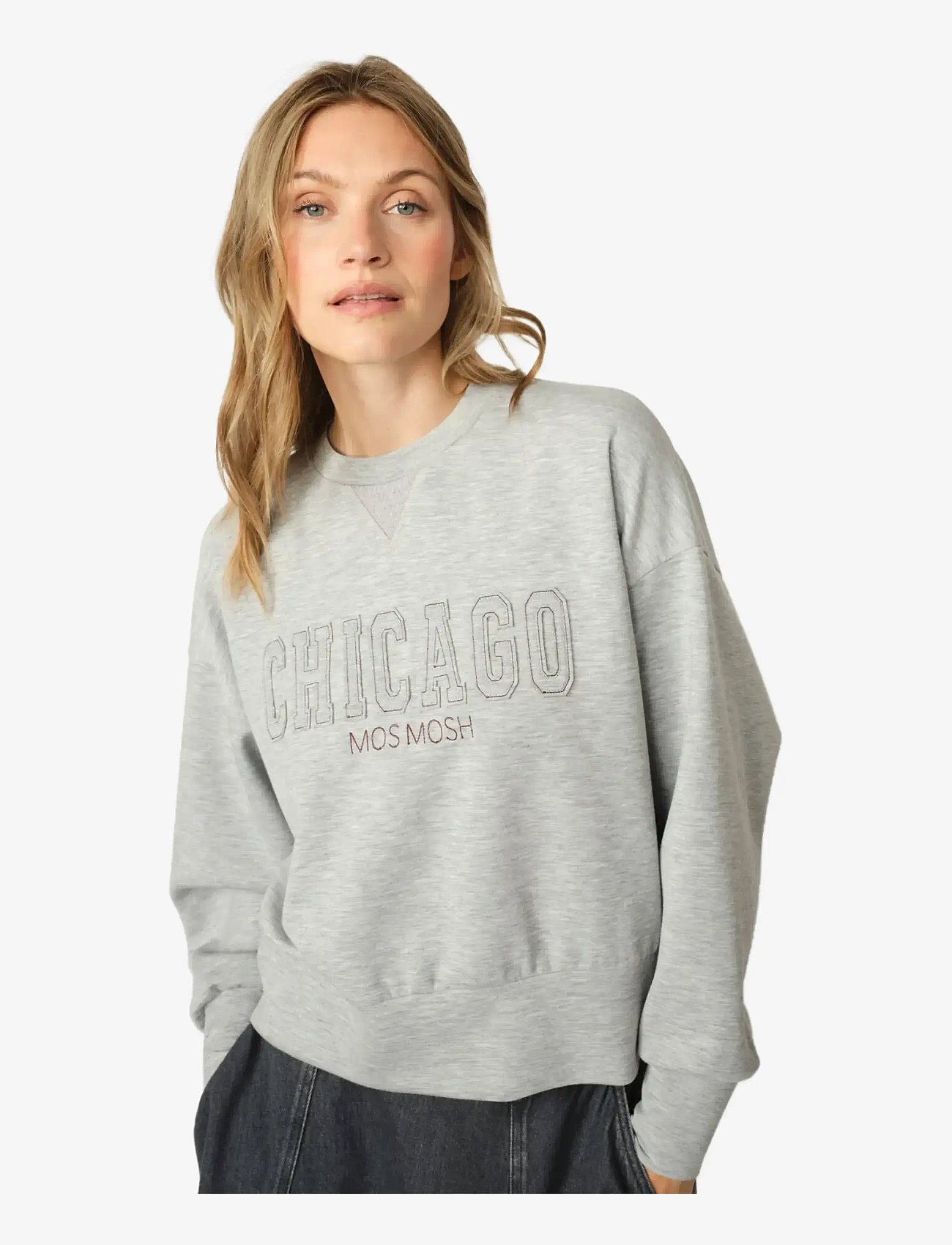 MOS MOSH - MMRenzi O-LS Sweatshirt - dressipluusid - grey melange - 1