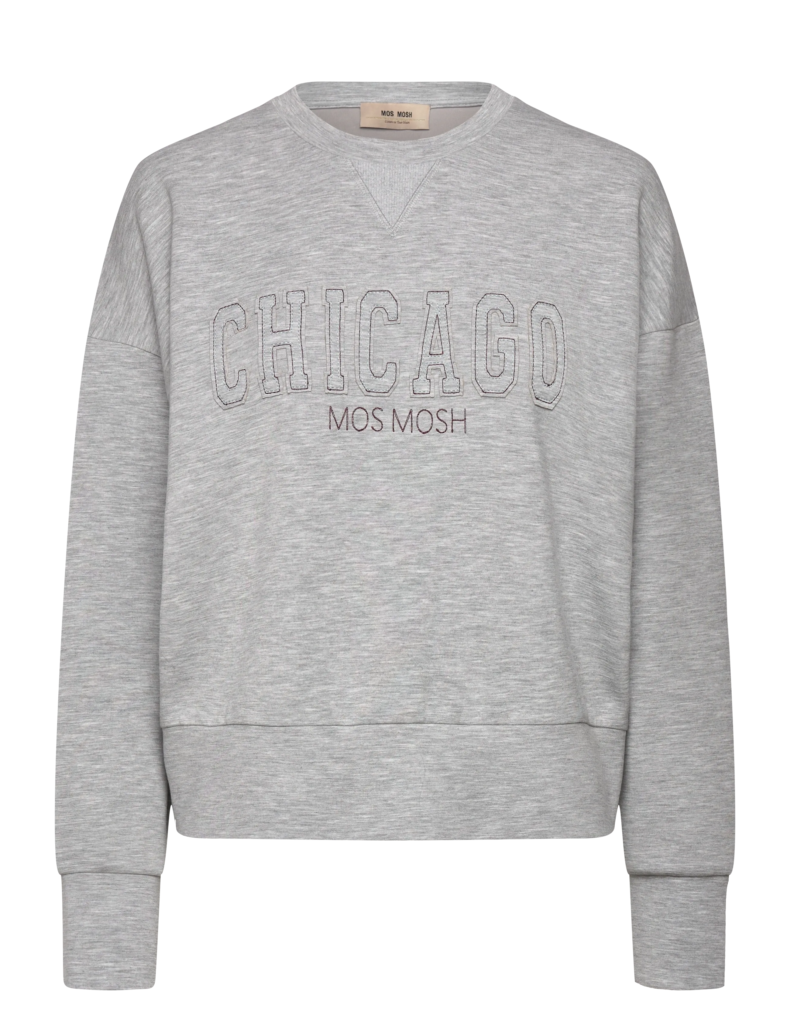 MOS MOSH MMRenzi O-LS Sweatshirt - Gemütliches Zuhause - GREY MELANGE / grey