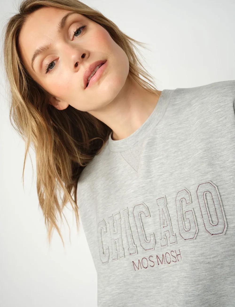 MOS MOSH - MMRenzi O-LS Sweatshirt - mode trends - grey melange - 0