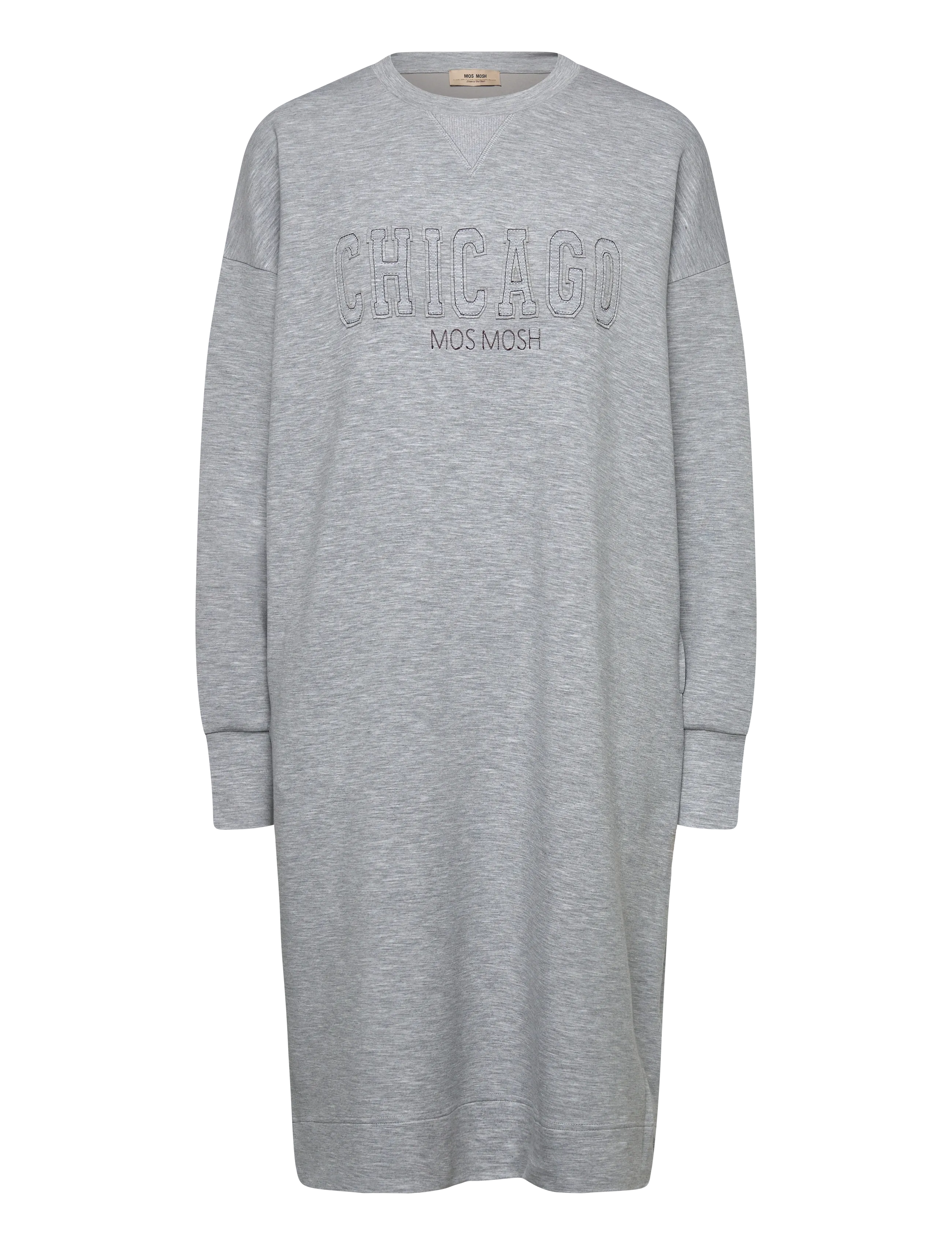 MOS MOSH MMRenzi O-LS Sweatdress - Midi kjoler - GREY MELANGE / grey