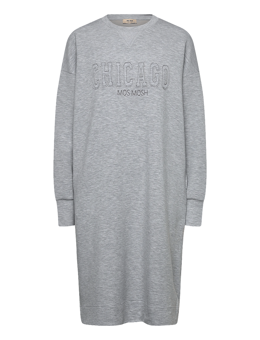 MOS MOSH - MMRenzi O-LS Sweatdress - grey melange - 0