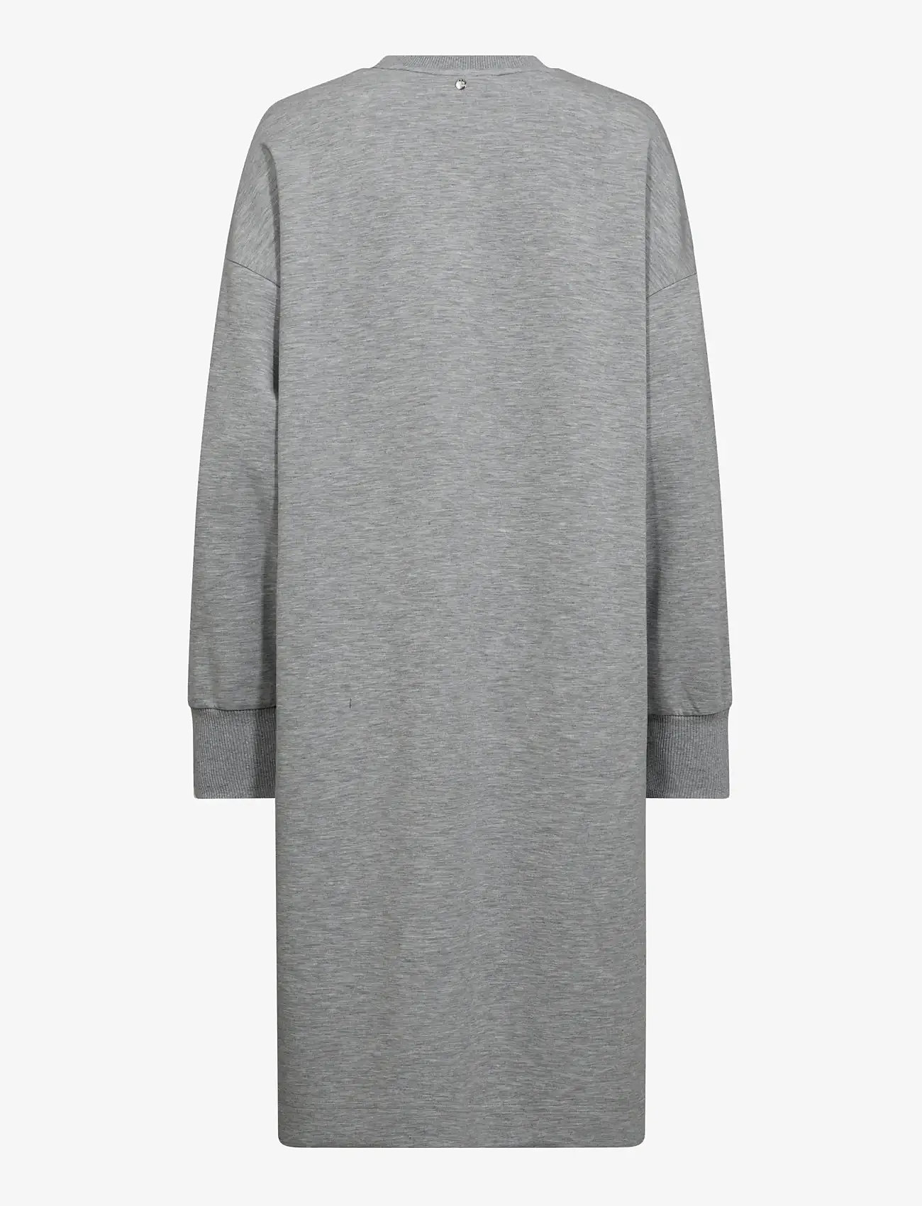 MOS MOSH - MMRenzi O-LS Sweatdress - t-shirtklänningar - grey melange - 1