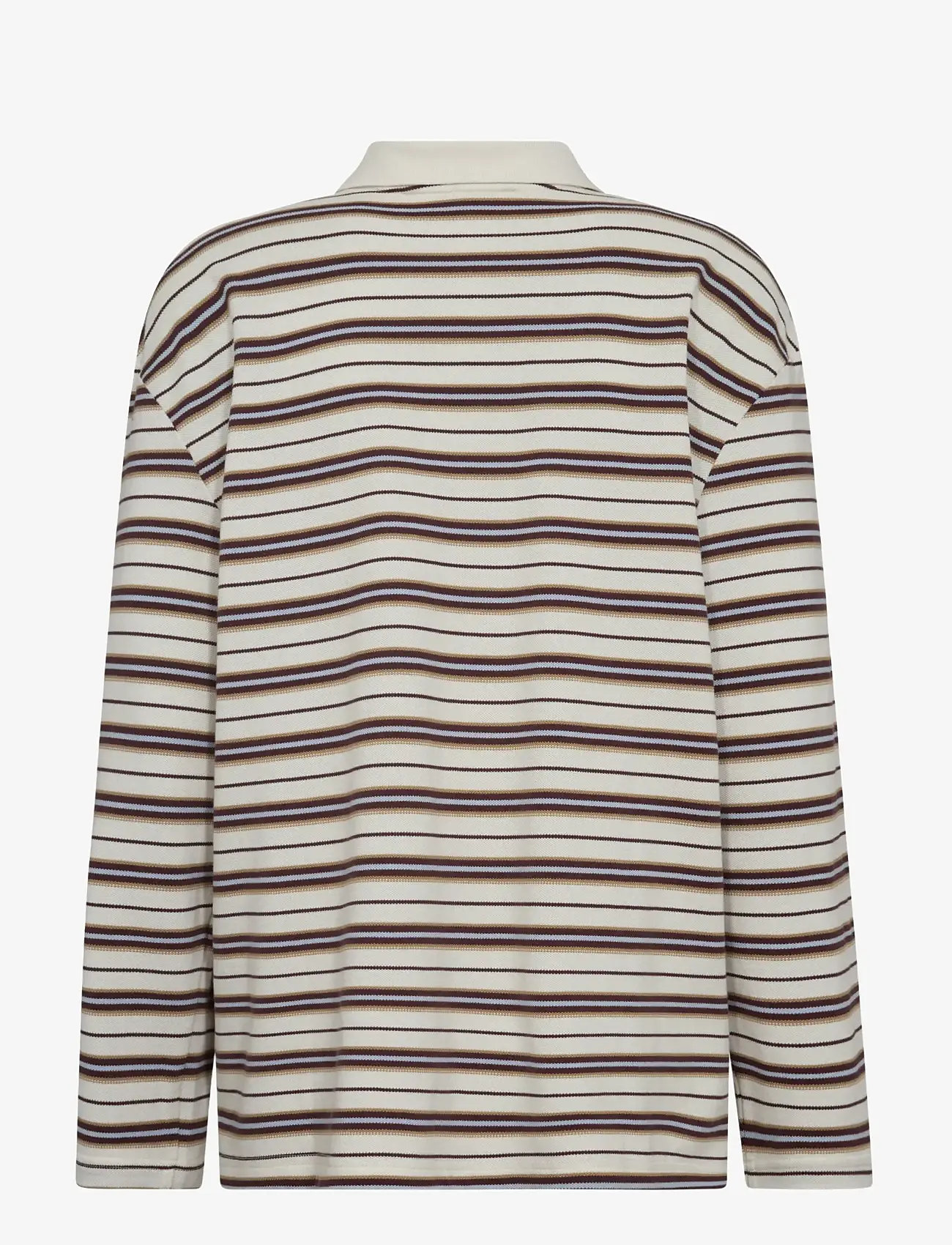 MOS MOSH - MMRossett LS Stripe Polo Tee - långärmade toppar - brunnera blue - 1