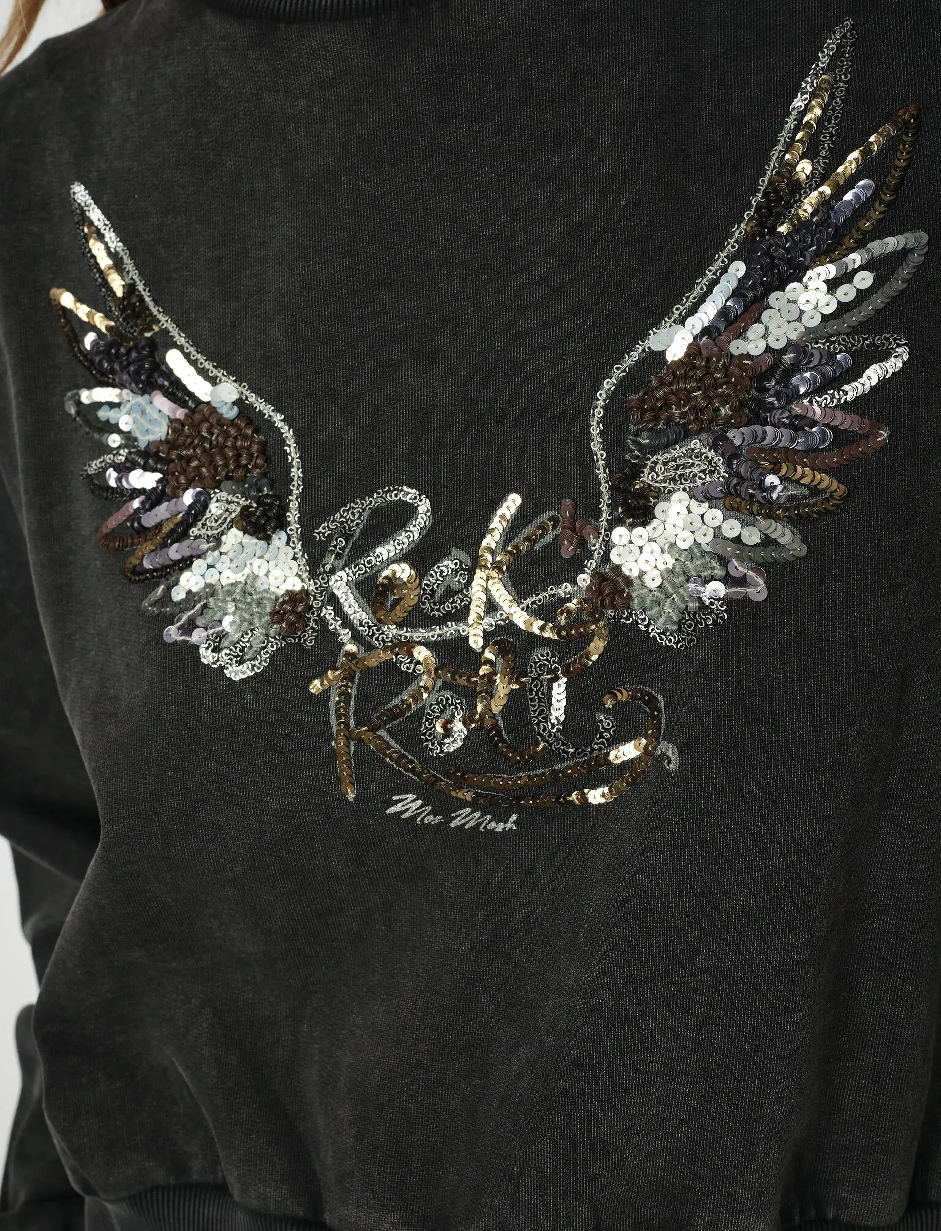 MOS MOSH - MMCosette O-LS Deco Sweatshirt - vinsældir í tísku - phantom - 3