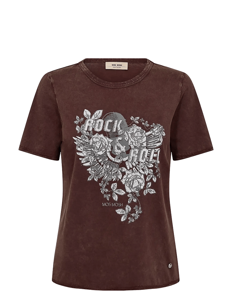 MOS MOSH - MMFango O-SS Tee - t-skjorter - fudge - 0